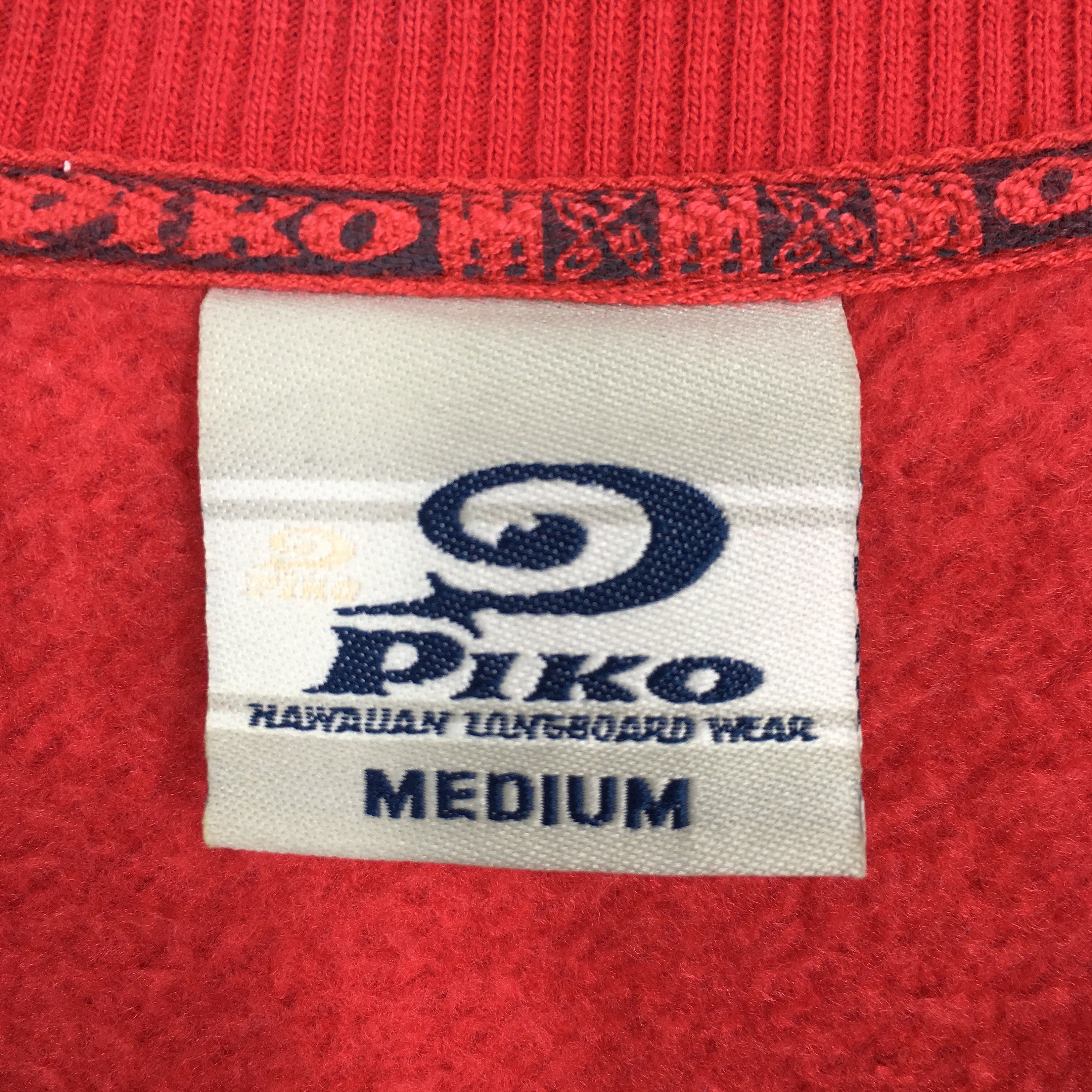 Vintage Vintage 90's Piko Surf Red Sweatshirt Medium Size US M / EU 48-50 / 2 - 7 Thumbnail