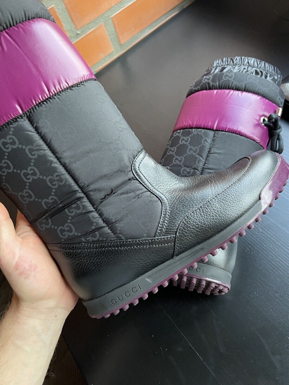 Gucci GUCCI GG NYLON BLACK PURPLE TRIM WINTER BOOTS size 35 Size US 5 / IT 35 - 7 Thumbnail