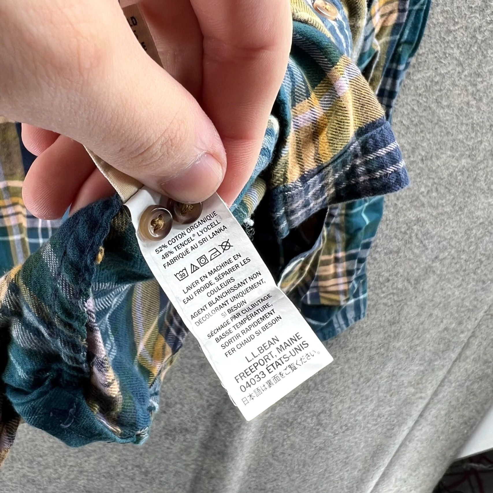 Vintage VINTAGE LL Bean Women Button-Up Plaid Shirt 1X Plus Blue Yellow Flannel 100% Cotton Dress Size XL / US 12-14 / IT 48-50 - 4 Thumbnail