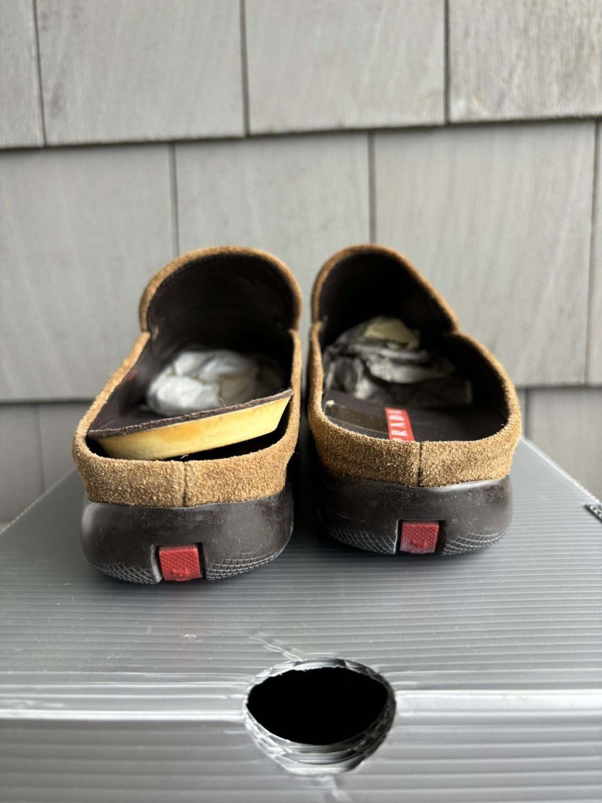 Prada × Vintage 2001 Prada Sport Mules Suede Vintage Square Toe 90s Sneaker Size US 6.5 / IT 36.5 - 9 Thumbnail