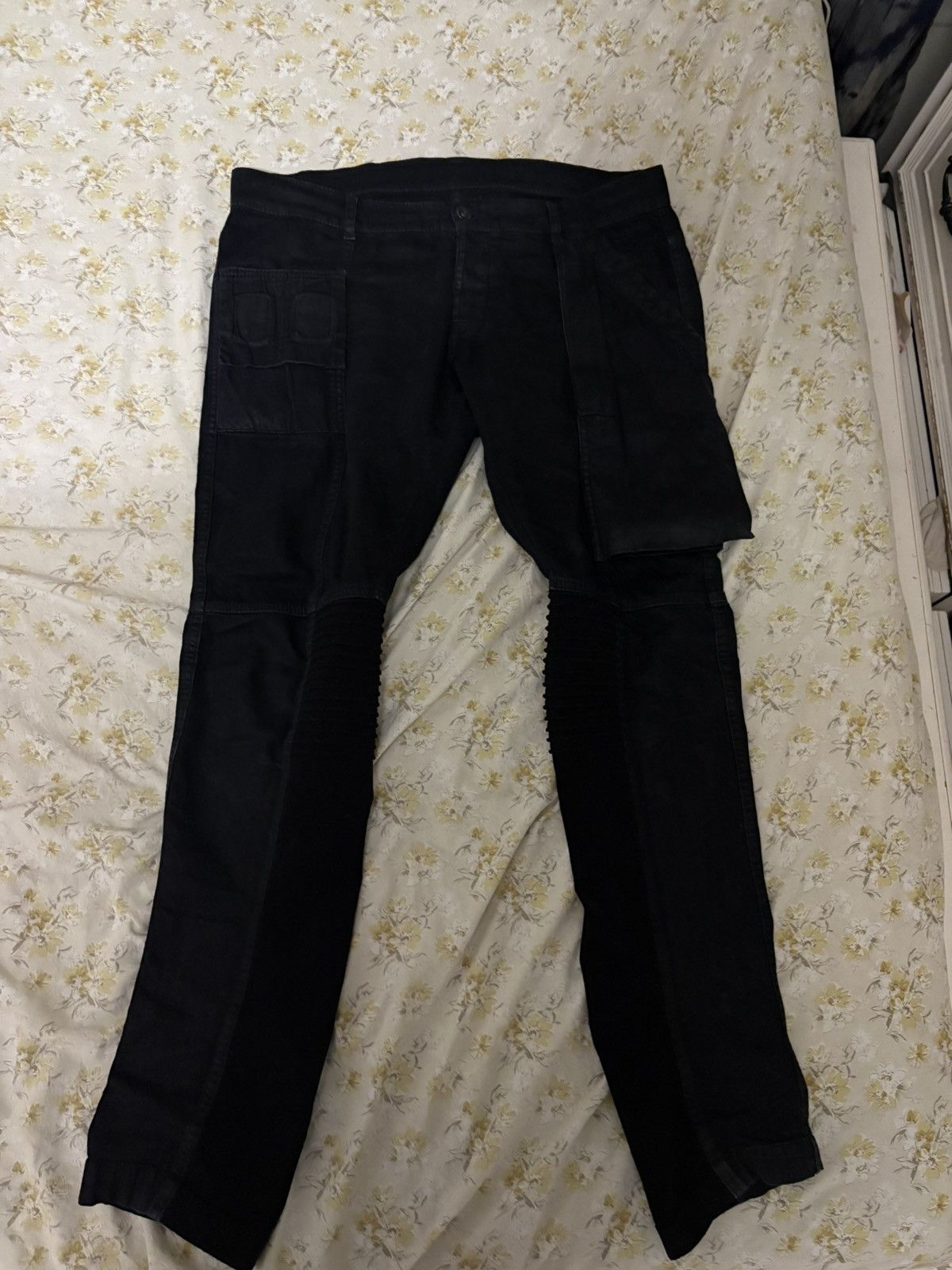 Rick Owens memphis patched denim