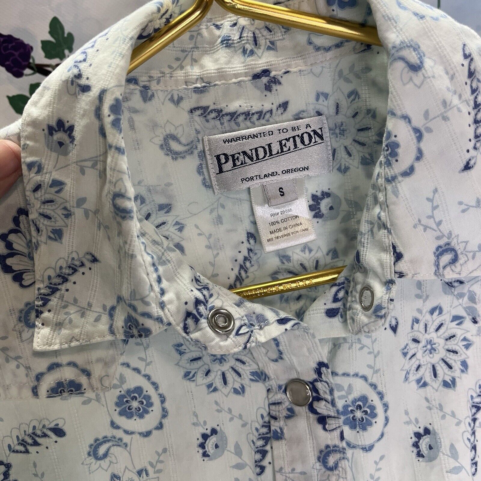 Pendleton Women’s Pendleton Pearl Snap Western Paisley Shirt Size S / US 4 / IT 40 - 5 Thumbnail