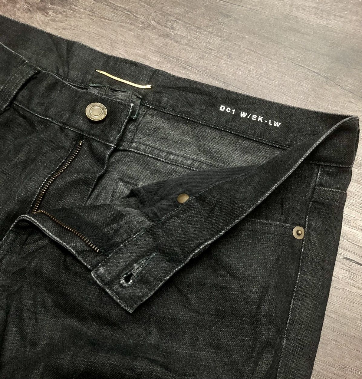 Hedi Slimane × Saint Laurent Paris SAINT LAURENT D01 PARIS BLACK DENIM Size 32" / US 10 / IT 46 - 3 Thumbnail