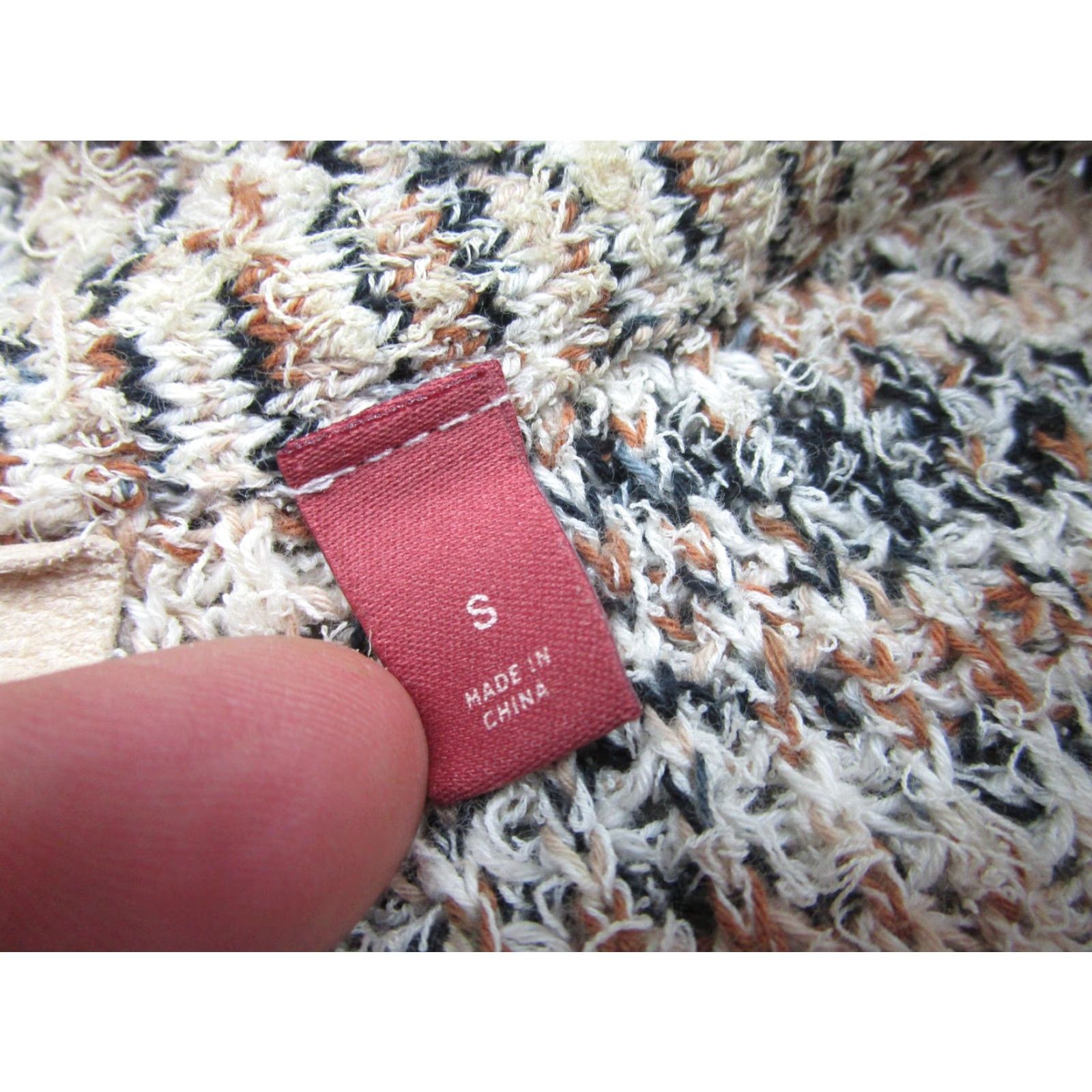 Vintage Pilcro Cardigan Womens Small Beige Marled Knit Open Front Pockets Size S / US 4 / IT 40 - 7 Thumbnail