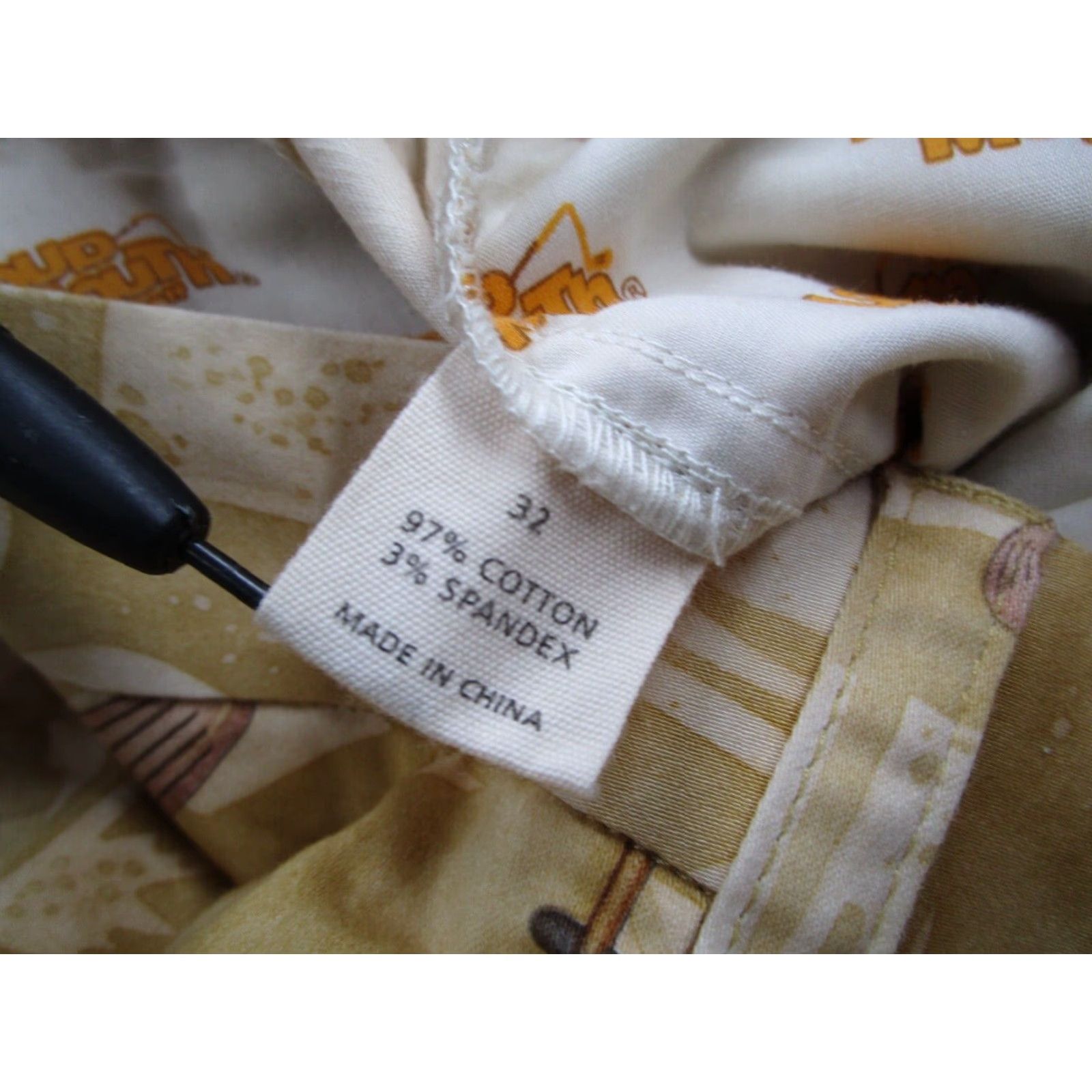 Vintage Loudmouth Golf Mens Beige 32 Shorts 11" AOP Golf Clubs Flags Tropical Chino Size US 32 / EU 48 - 2 Thumbnail