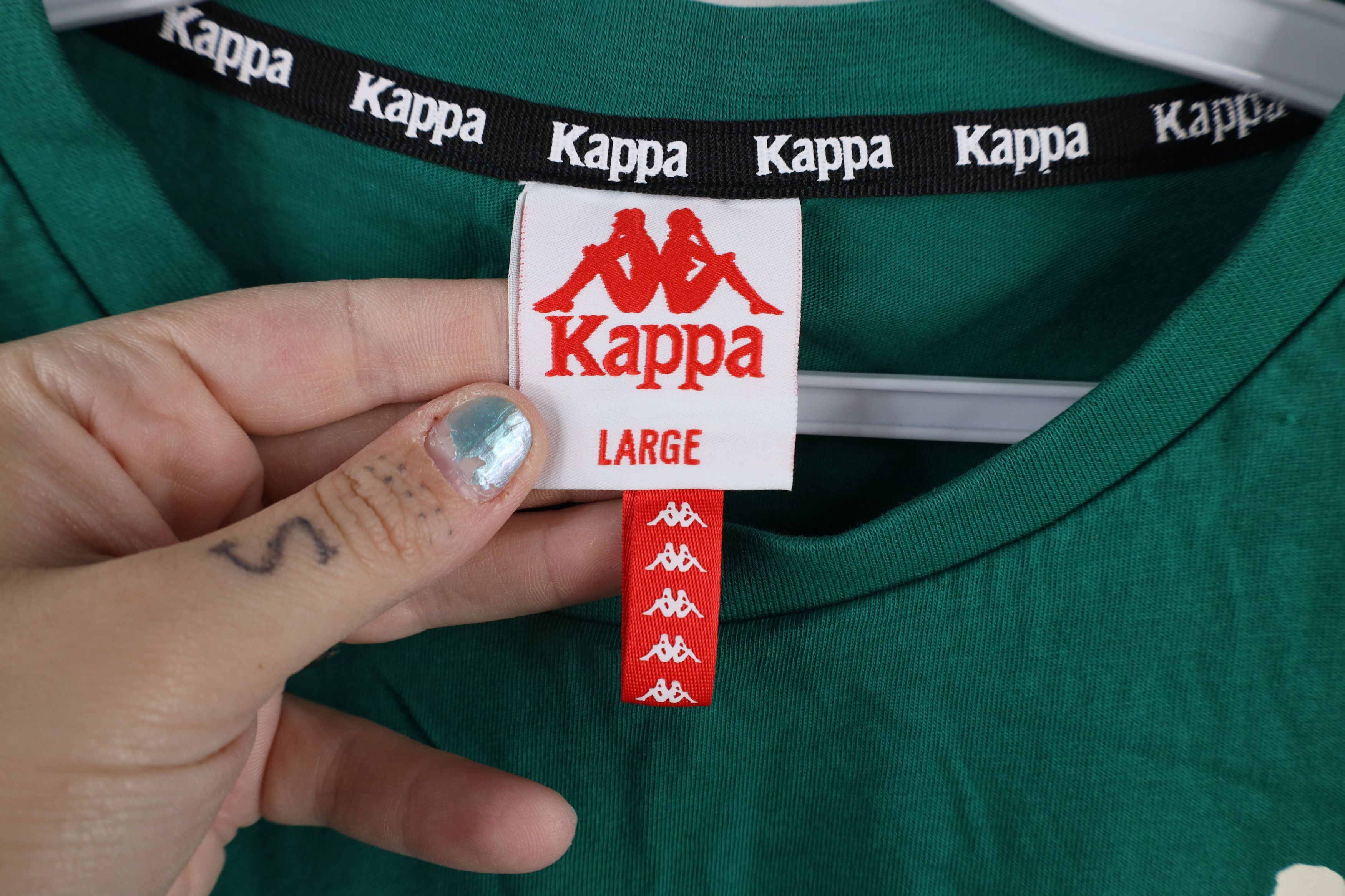 Kappa × Vintage Vintage Kappa Soccer Spell Out Long Sleeve T-Shirt Green Size US L / EU 52-54 / 3 - 6 Thumbnail
