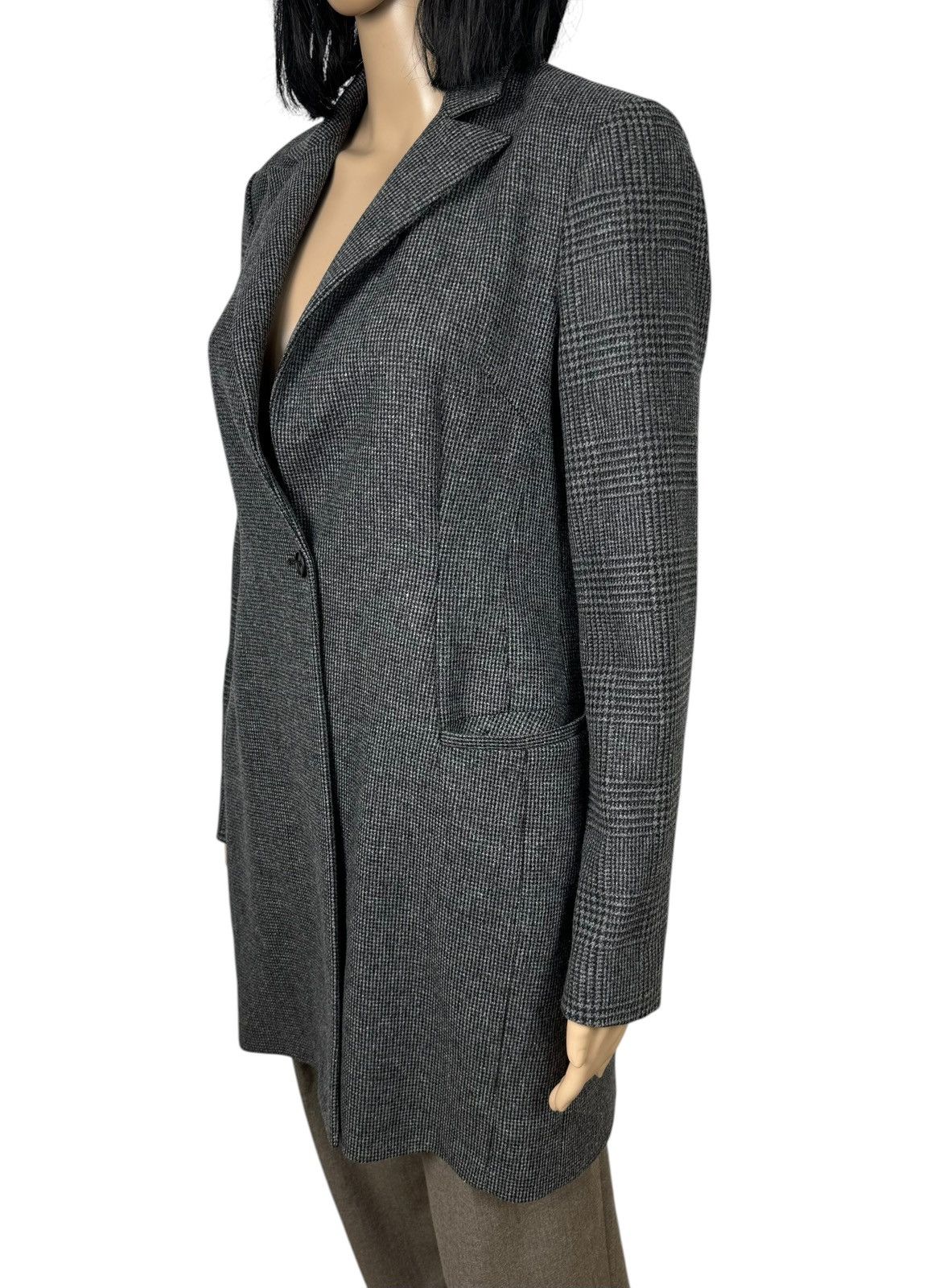 Allsaints All Saints Wool Coat 1 Button Plaid Sleeves size US6 EU38 Size M / US 6-8 / IT 42-44 - 4 Thumbnail