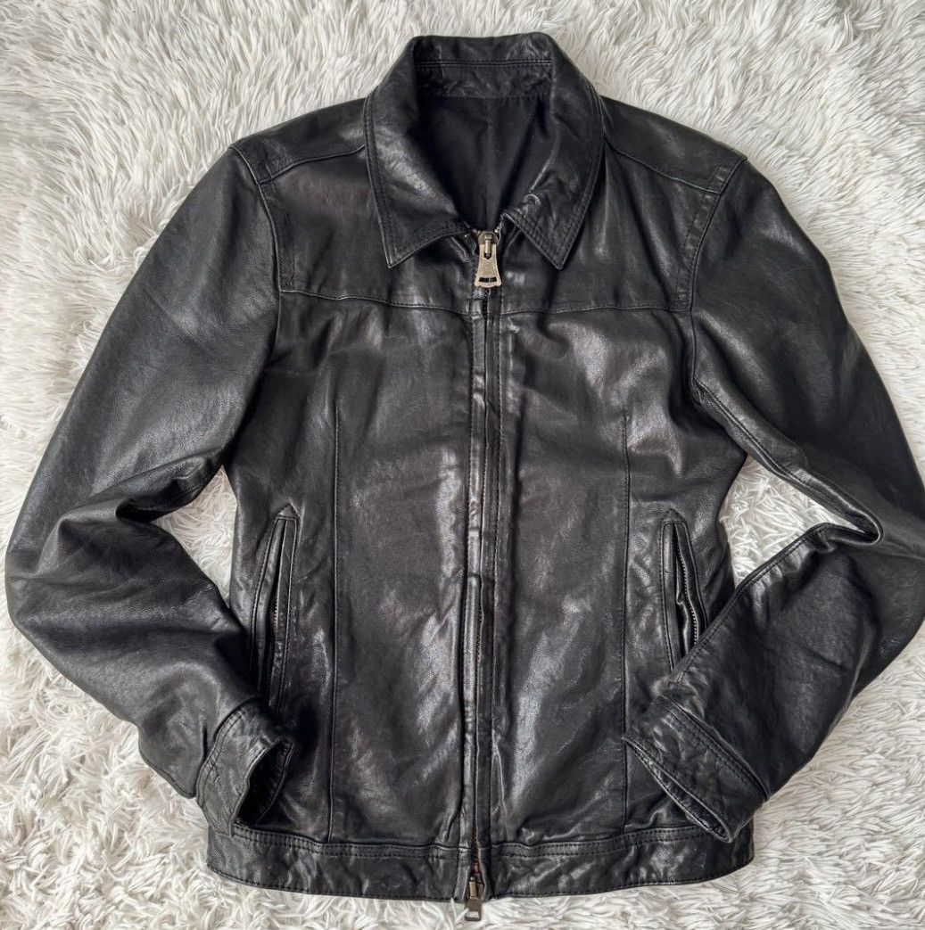 ジャケット・アウター Lounge Lizard Cow leather RIDERS BLACK Lounge Lizard Cow leather RIDERS BLACK