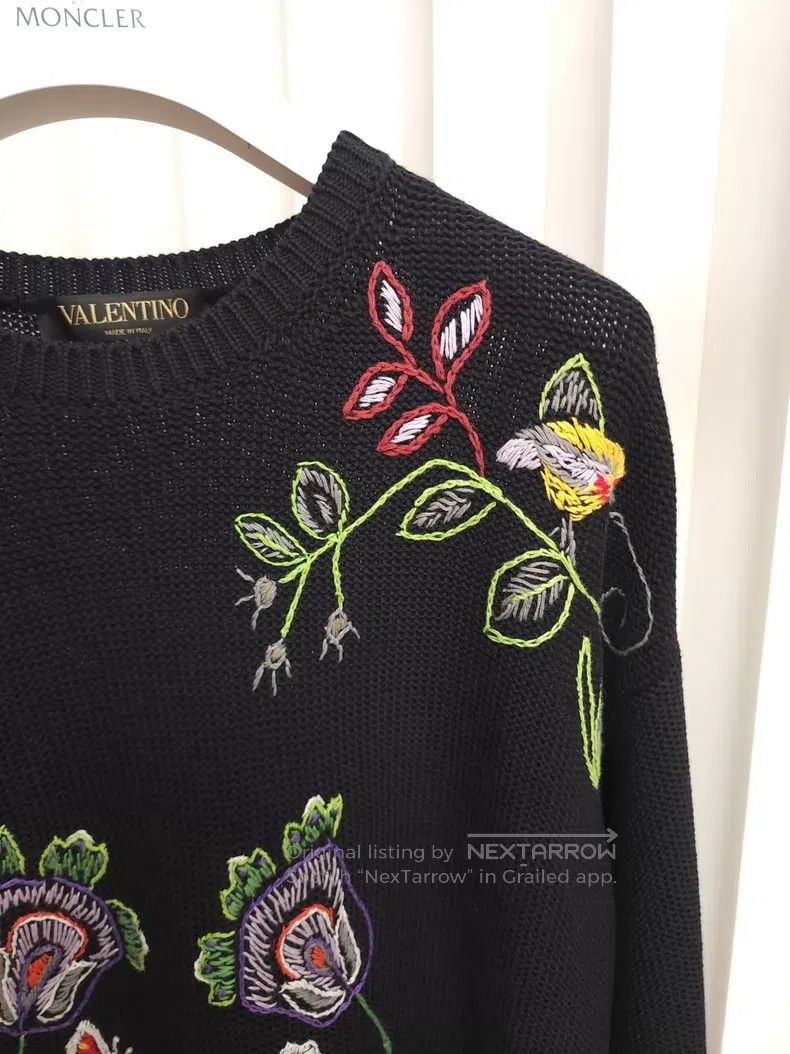 Valentino Valentino Black embroidered sweater dress Size S / US 4 / IT 40 - 5 Thumbnail
