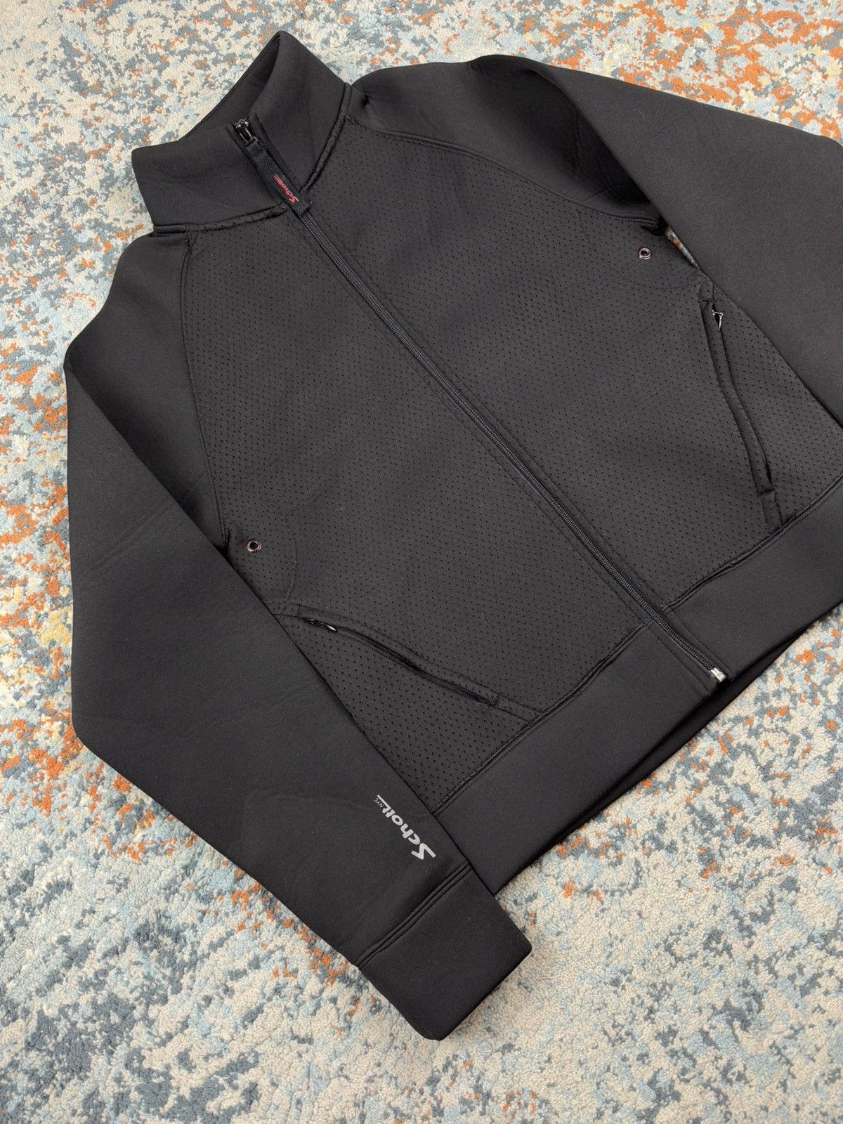 Schott × Vintage Rare Vintage 90s Schott perforated neoprene logo zip jacket Size US S / EU 44-46 / 1 - 4 Thumbnail