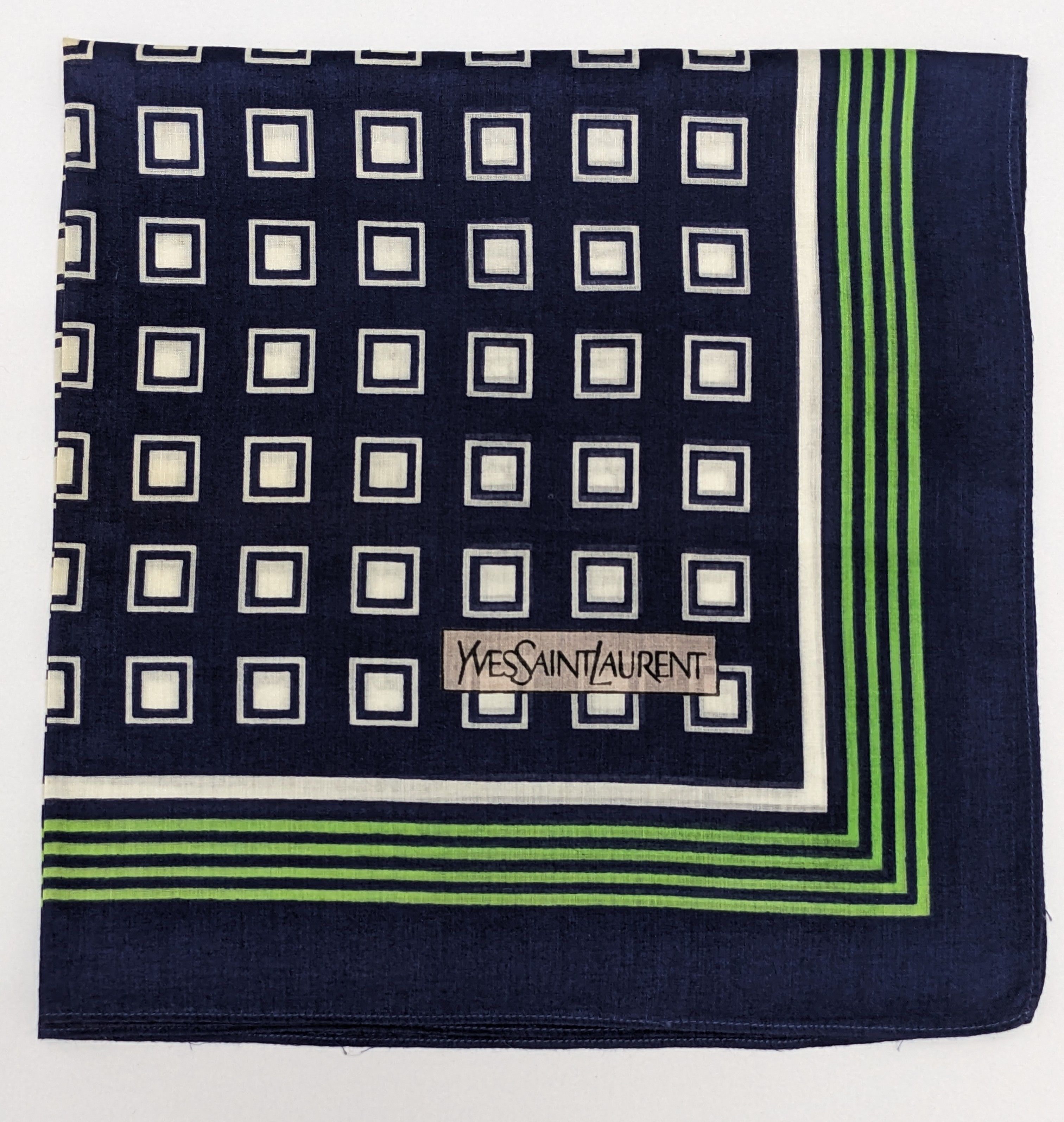 Yves Saint Laurent YVES SAINT LAURENT YSL GEOMETRIC SILK HANDKERCHIEF Size ONE SIZE - 1 Thumbnail