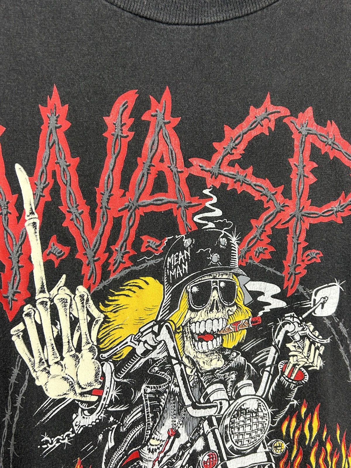 Band Tees × Vintage 80s Vintage WASP 1989 4 Animal Motherfucking Man T-Shirt Size US L / EU 52-54 / 3 - 3 Thumbnail