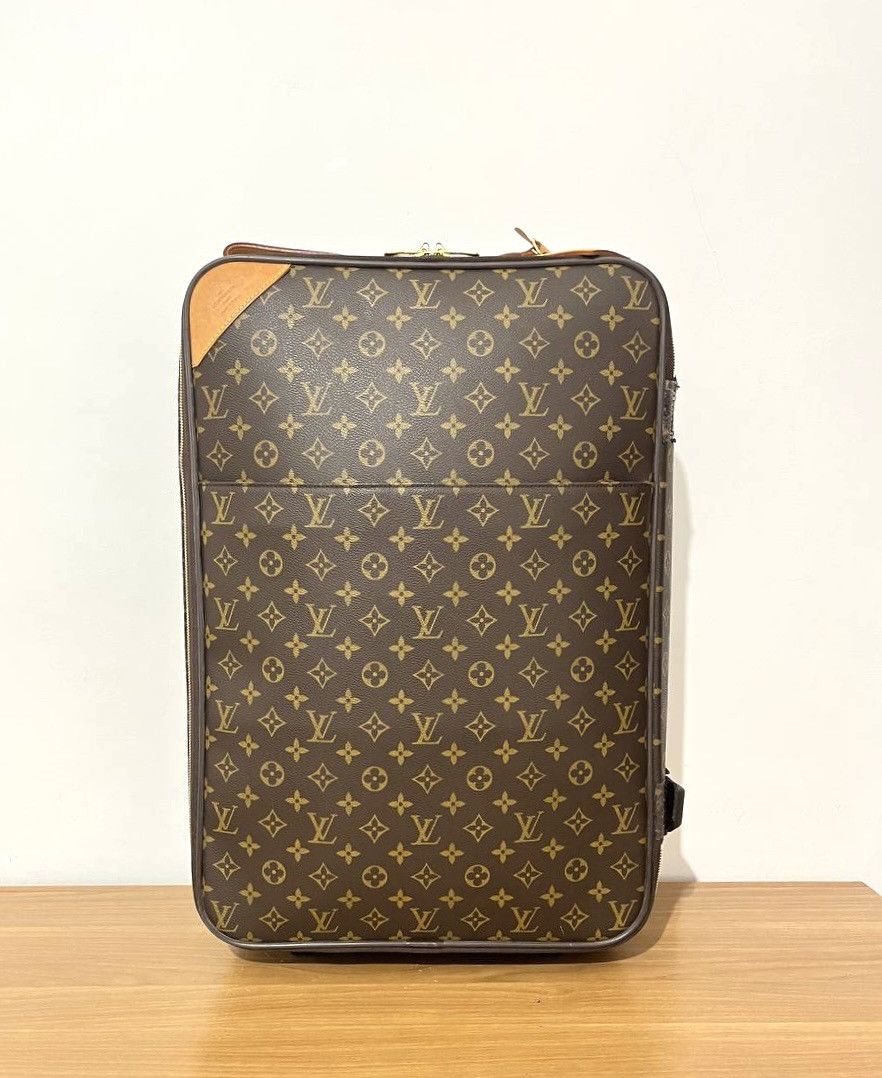 image of Louis Vuitton Monogram Pegase Luggage Bag in Brown, Men's