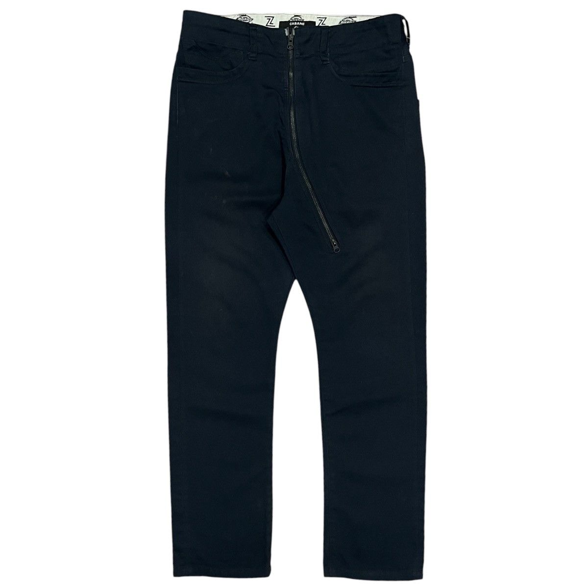 image of Cabane De Zucca x Dickies Long Zip Baggy Pants in Navy, Men's (Size 32)