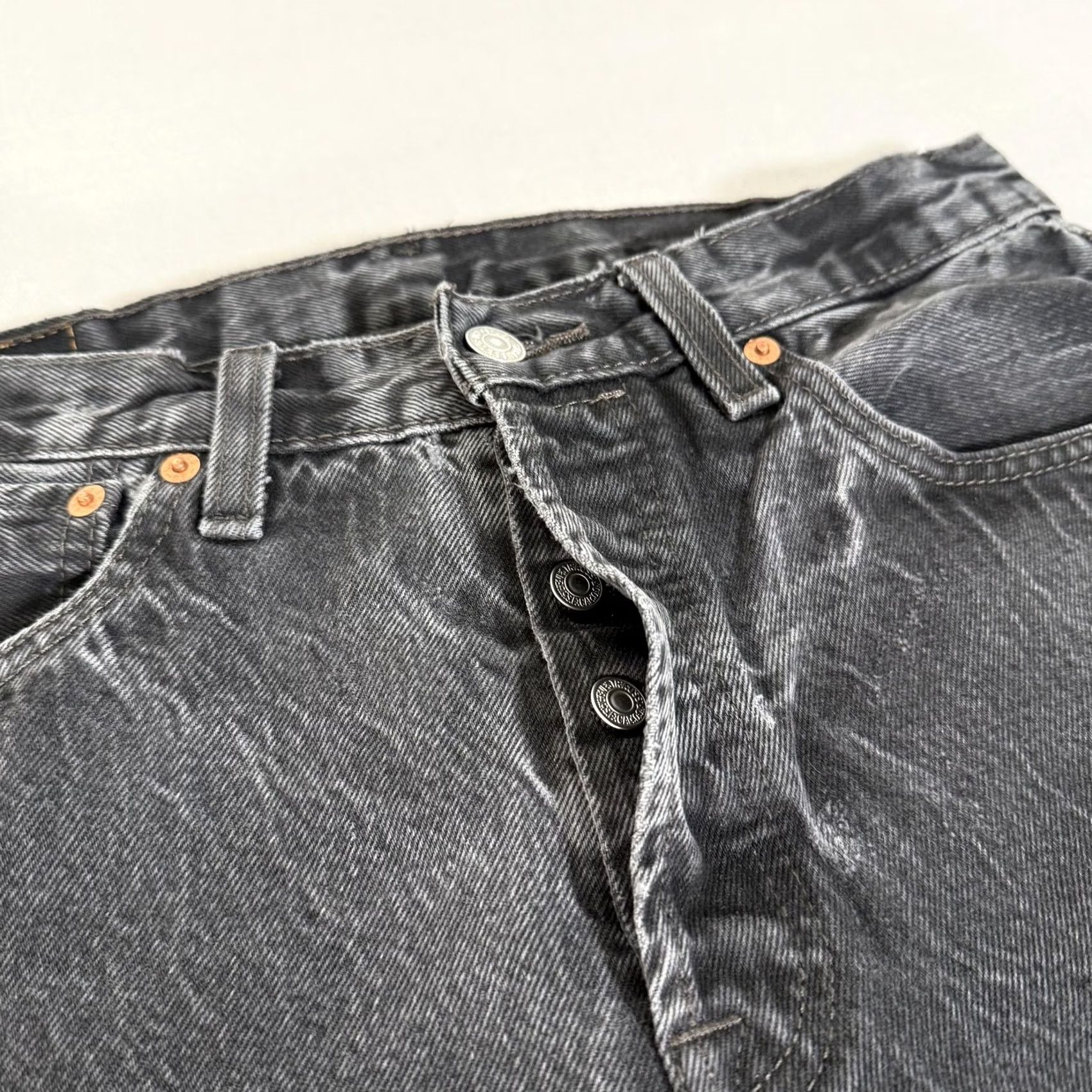 Levi's Levi's Jeans Mens 32x30 Black 501 Straight Fit Distressed Denim Pants Y2K Size US 32 / EU 48 - 3 Thumbnail