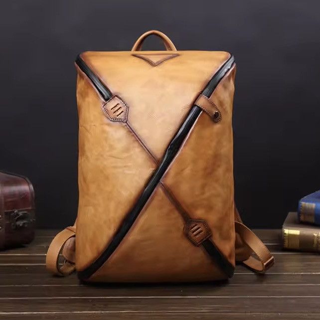 Genuine Leather Vintage Leather Backpack Size ONE SIZE - 1 Thumbnail