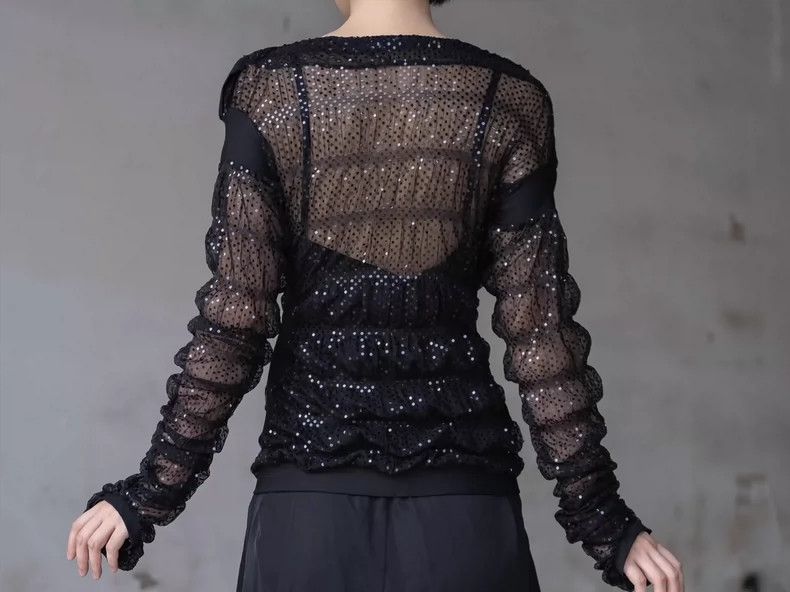 Vivienne Westwood Vivienne Westwood Black sheer top with glitter Size M / US 6-8 / IT 42-44 - 4 Thumbnail