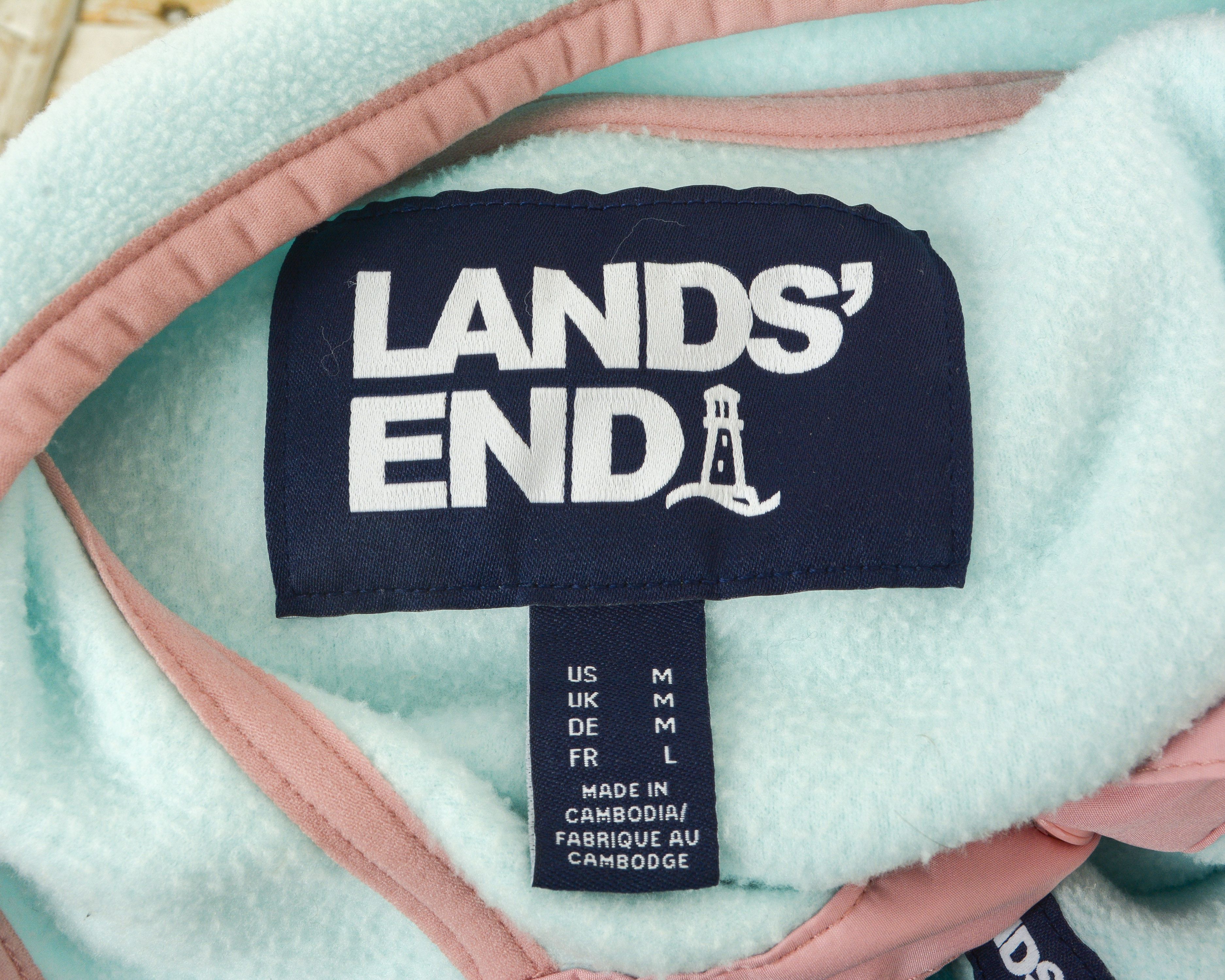 Lands' End Women M Pullover Fleece Jumper Sweatshirt Sweater Jacket Size M / US 6-8 / IT 42-44 - 4 Thumbnail