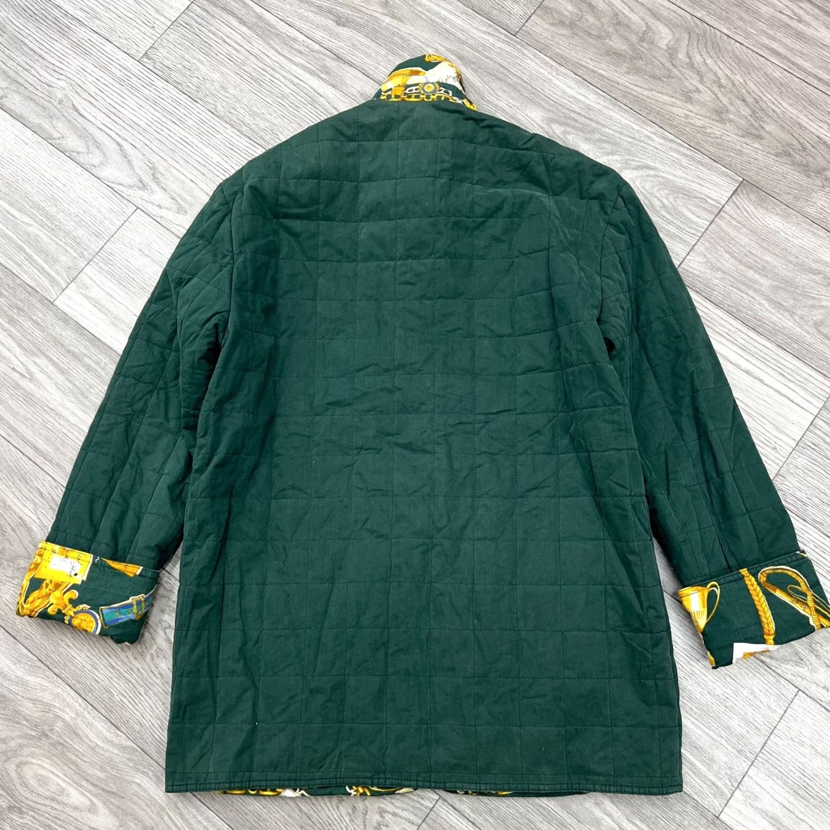 Trussardi VINTAGE Trussardi Jeans Quilted Jacket Womens Size L Green Size 36" / US 14 / IT 50 - 4 Thumbnail