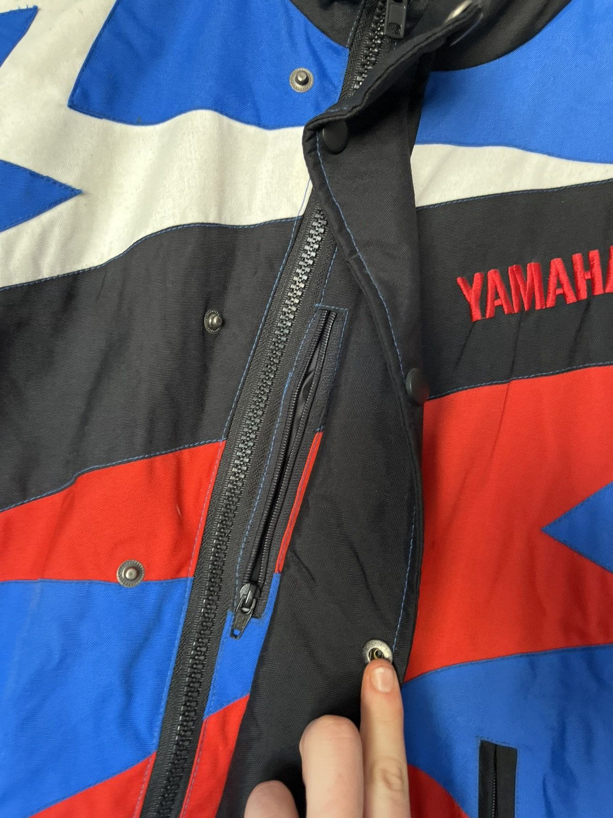 Vintage × Yamaha Vintage 90’s Yamaha Zig Zag Racing Jacket Moto Forma1 Opium Size US XL / EU 56 / 4 - 7 Thumbnail