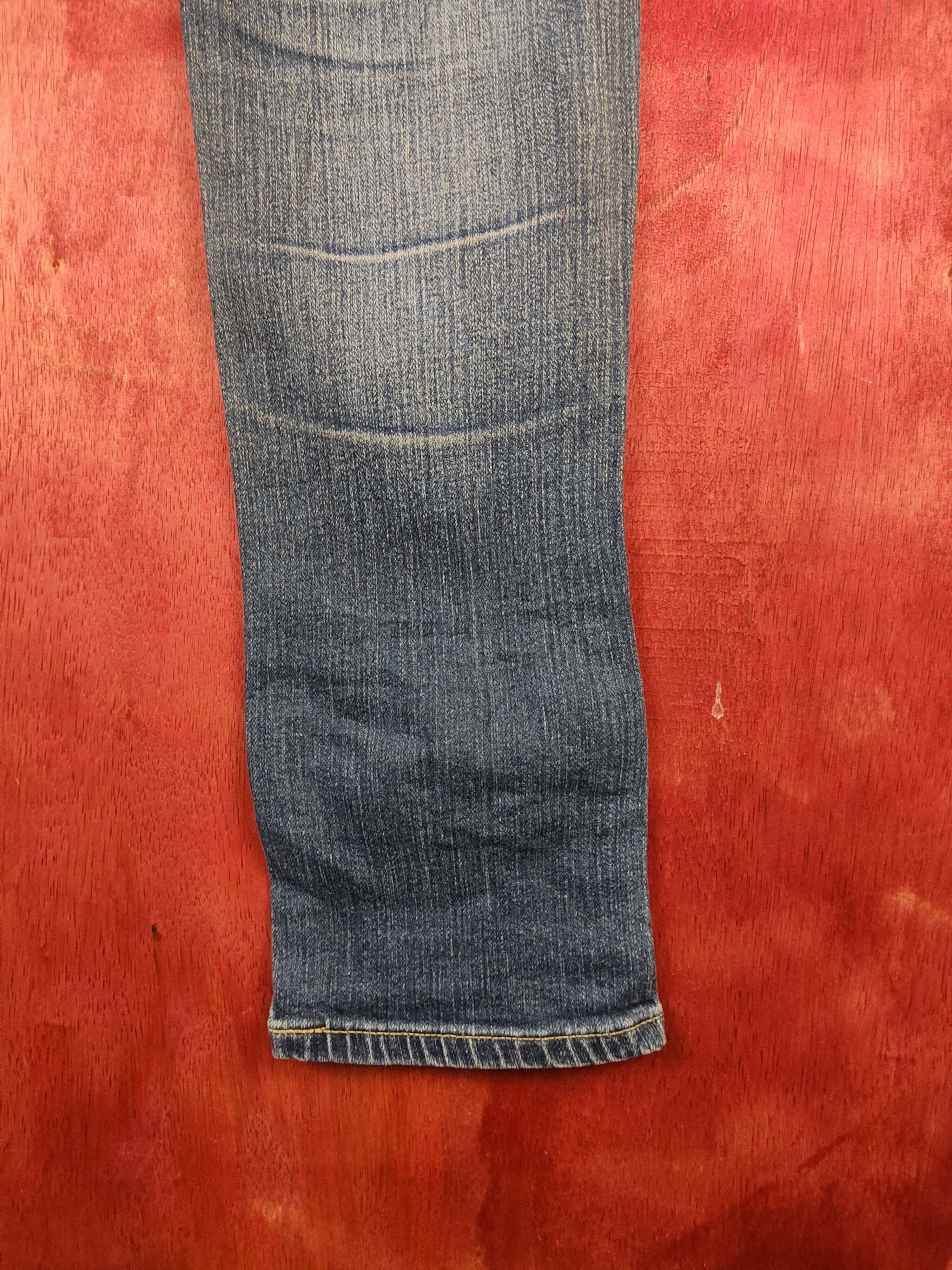 Edwin Something - Edwin Blue Faded Distressed Ripped Jeans #S1808 Size 29" - 12 Thumbnail