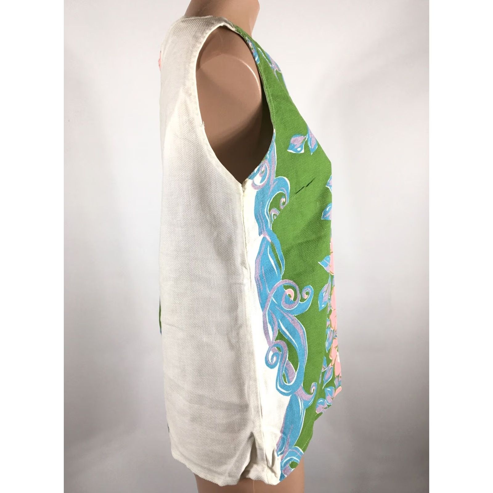Vintage VINTAGE 60s Neon Boho Shirt Hippie Mod Floral Psychedelic Boxy Sz M/L Size M / US 6-8 / IT 42-44 - 5 Thumbnail