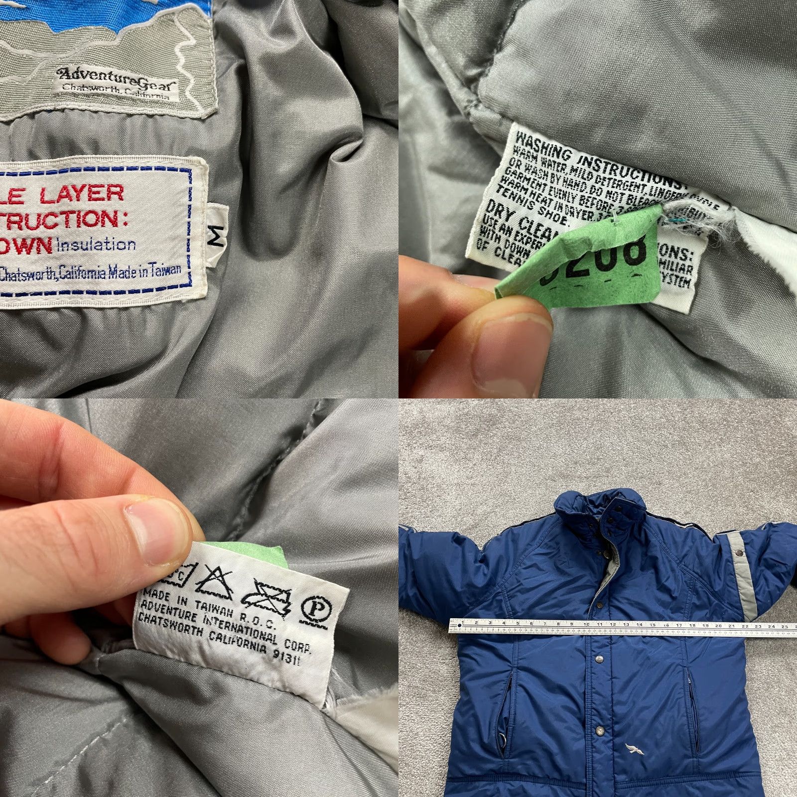 Vintage Powergear Outdoor Puffer Jacket Mens M Blue Full Zip Down Adventure Hiking Jacket Size US M / EU 48-50 / 2 - 8 Thumbnail