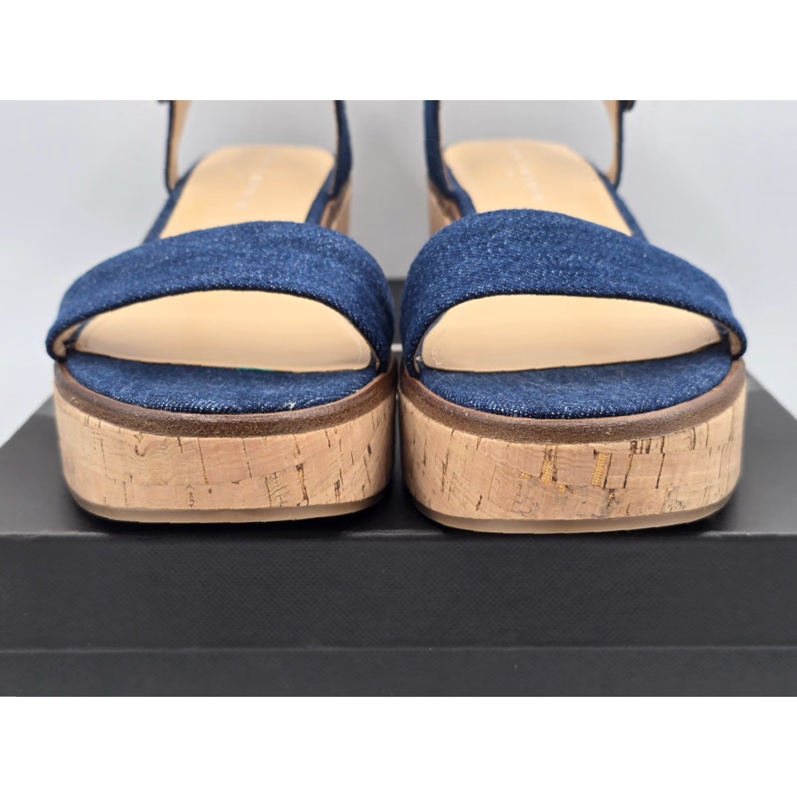 Marc Fisher Marc Fisher LTD Quessa2 Heeled Sandals Women Size 11 M Dark Blue Open Toe Shoes Size US 11 / IT 41 - 3 Thumbnail