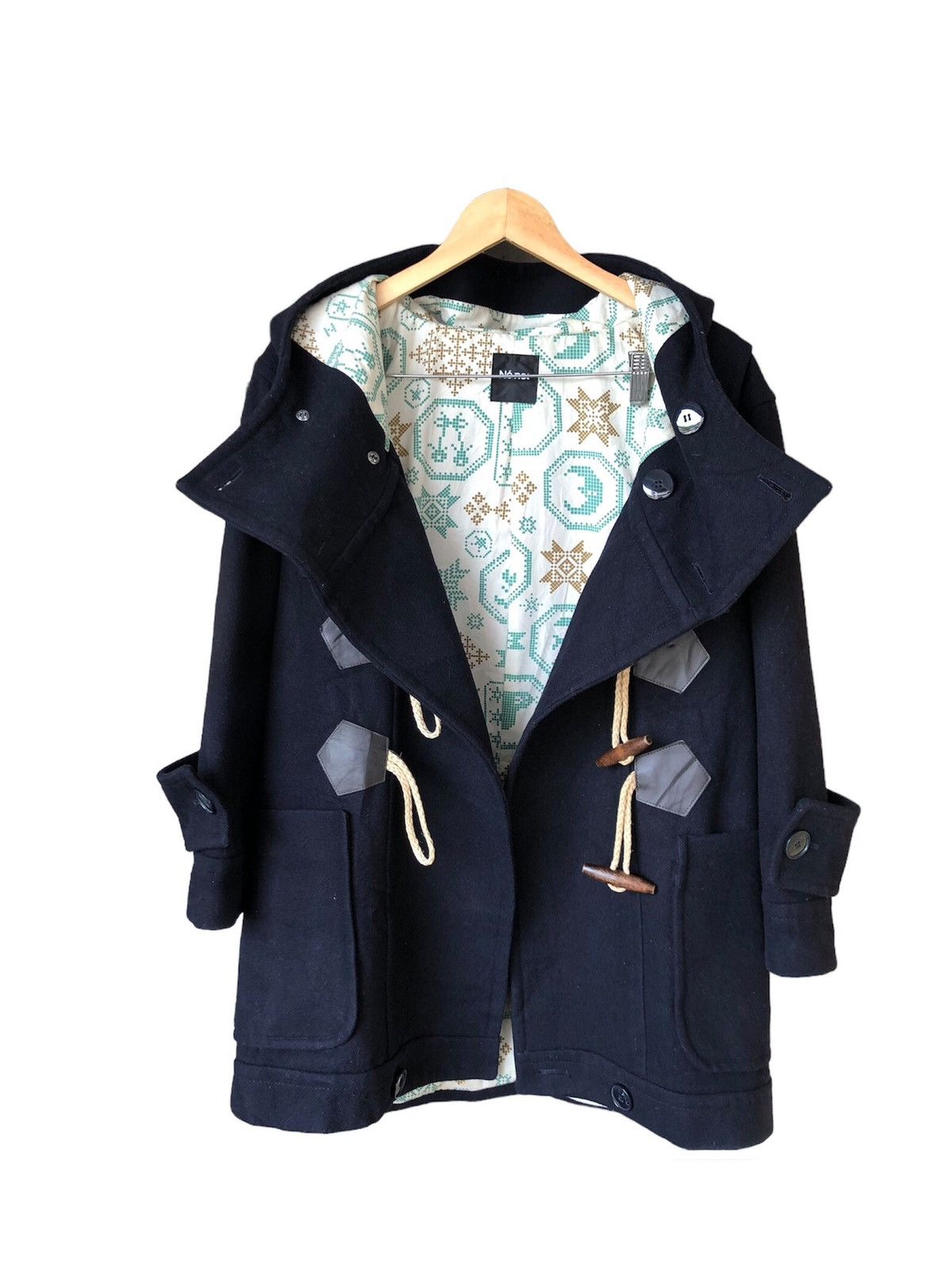 Issey Miyake Ne-net by Issey Miyake Wool Duffle Coat Hoodie Size US M / EU 48-50 / 2 - 1 Thumbnail