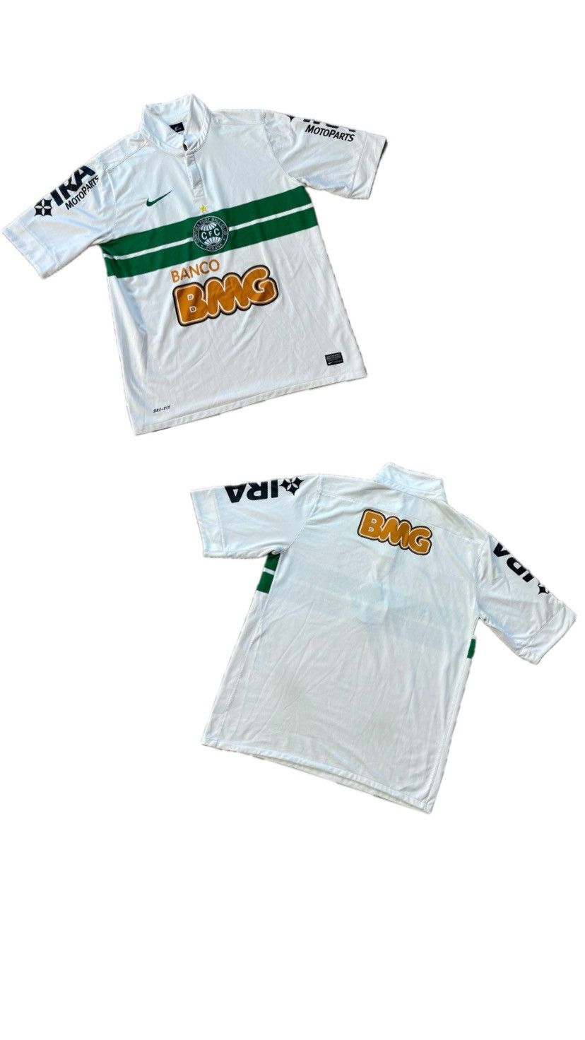 Nike × Vintage Vintage Jersey NMT Nike Authentic CFC Coritiba Big Print 90s Size US L / EU 52-54 / 3 - 1 Thumbnail