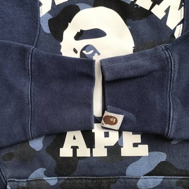 Bape BAPE camo Cutting college logo pullover hoodie a bathing ape Size US M / EU 48-50 / 2 - 5 Thumbnail