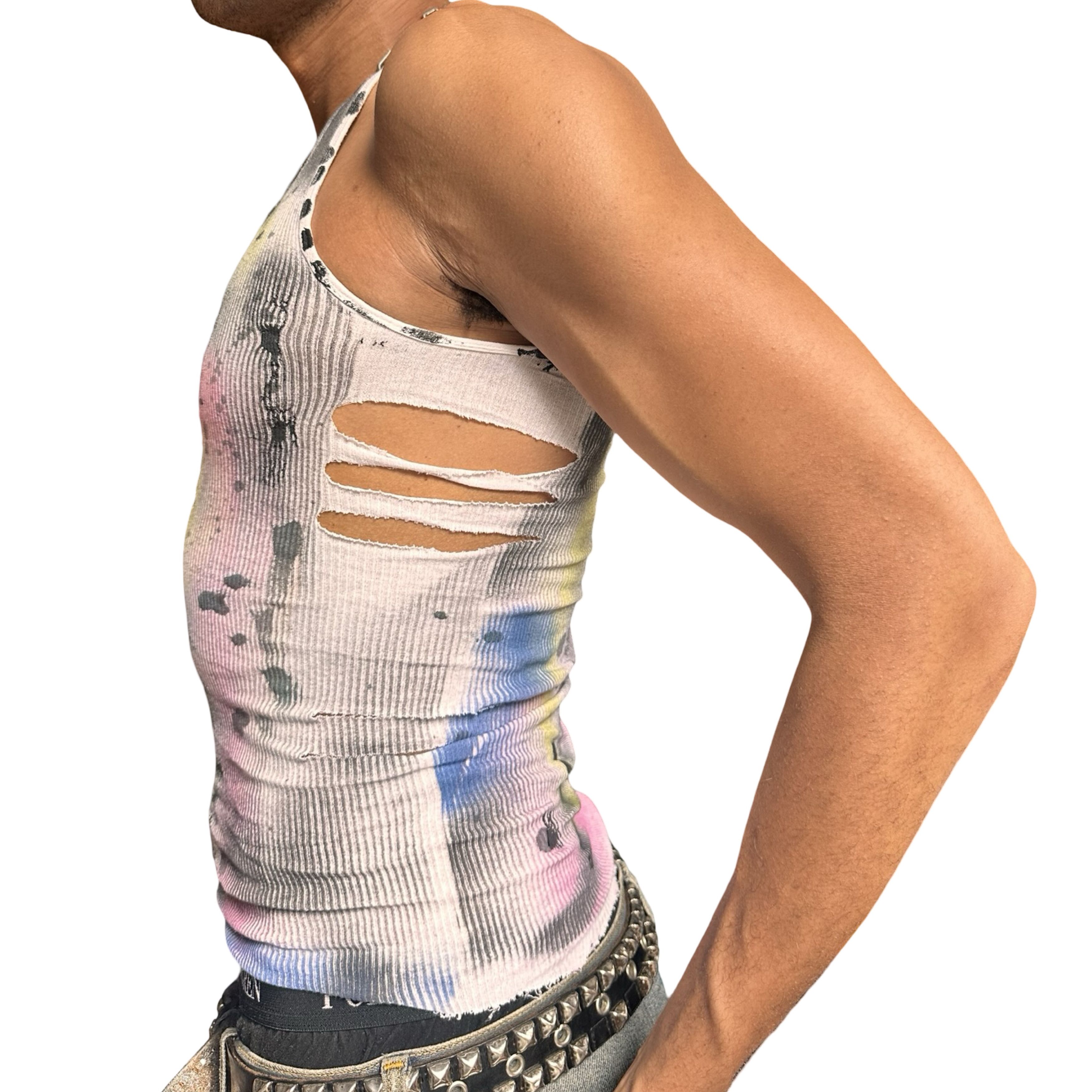 Hanes 'Decay' White Pink/Black Graphic Print Tank Top - Small Size US S / EU 44-46 / 1 - 5 Thumbnail