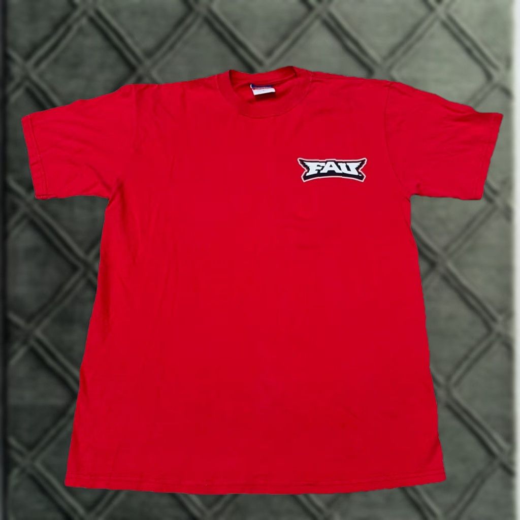Champion VINTAGE Florida Atlantic University Owls Champion Y2K Red T-Shirt Large Mens Size US L / EU 52-54 / 3 - 1 Thumbnail
