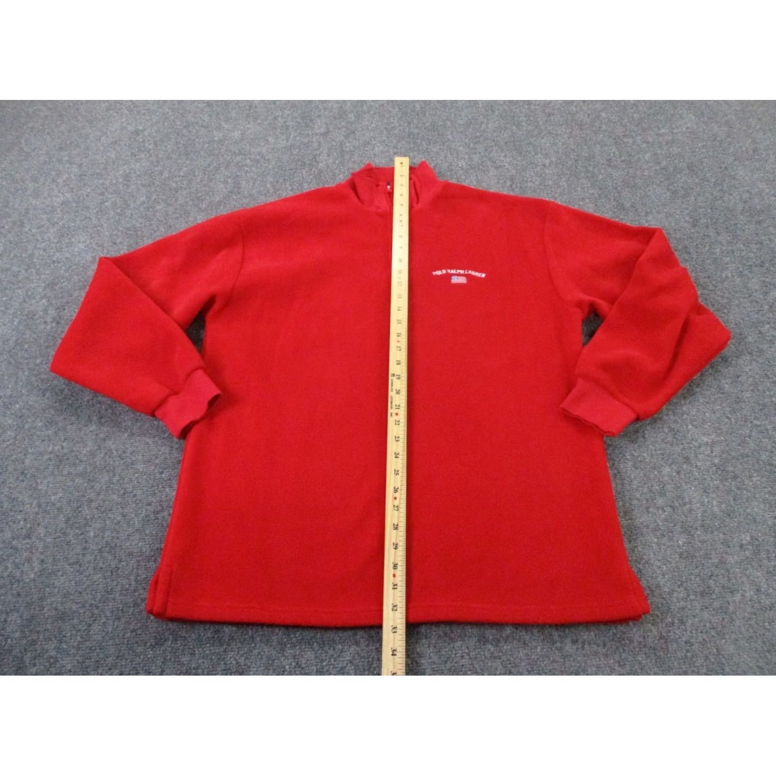 Polo Ralph Lauren VINTAGE Polo Ralph Lauren Jacket Mens XL Fleece Pullover Sweater USA Flag Size US XL / EU 56 / 4 - 3 Thumbnail