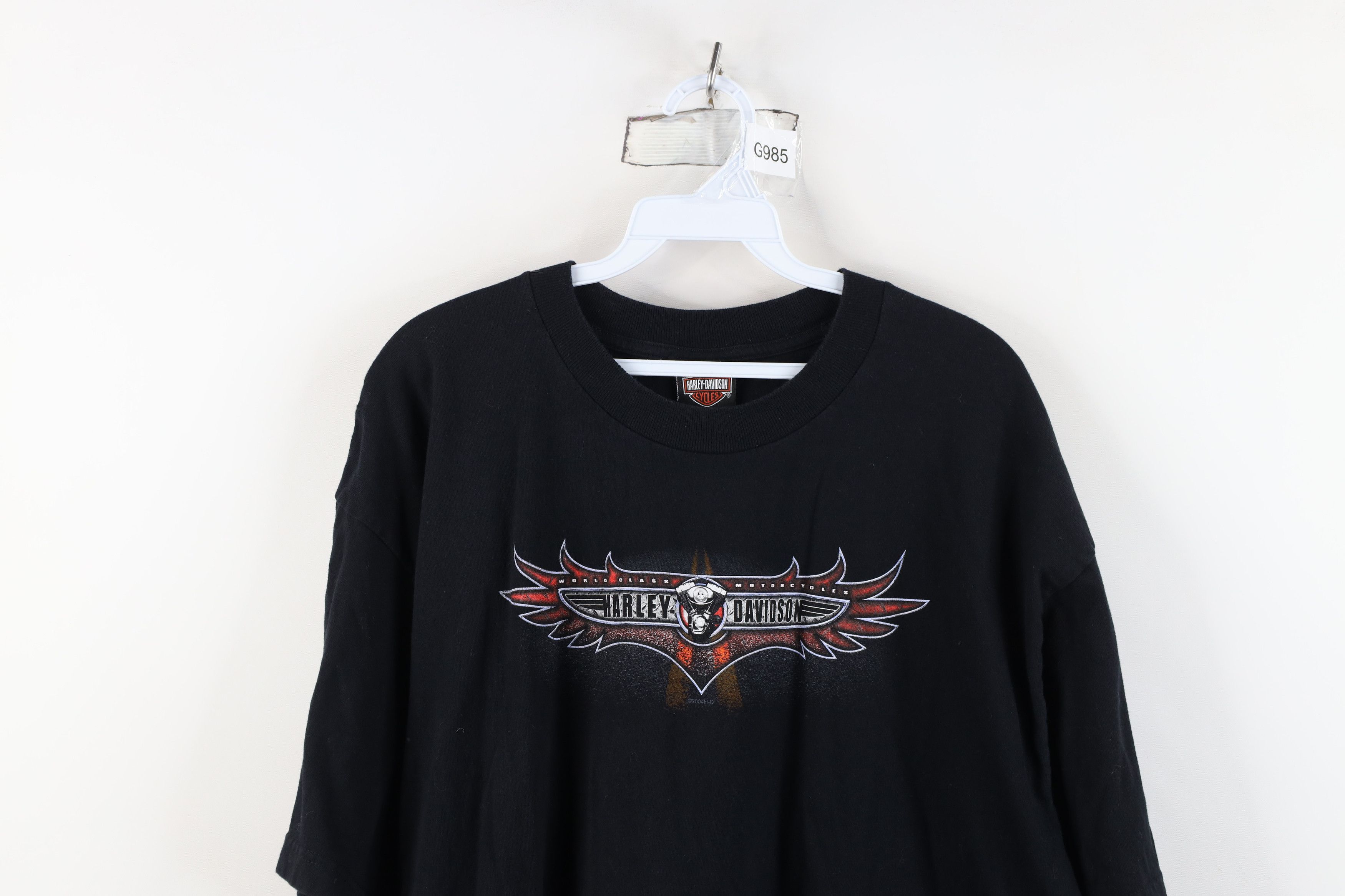 Harley Davidson Vintage Y2K 2004 Harley Davidson Eagle Wings T-Shirt USA Size US XL / EU 56 / 4 - 2 Thumbnail