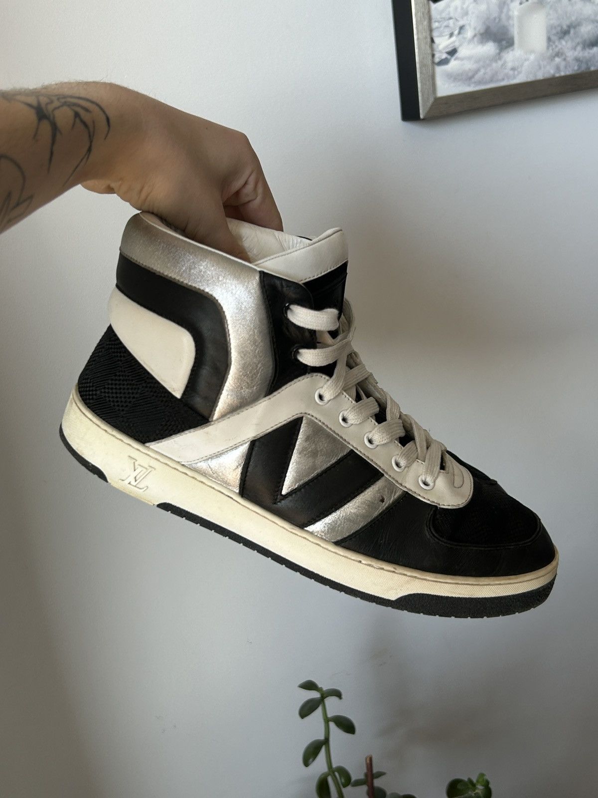 Louis Vuitton Louis Vuitton Paris High Top Damier Sneakers Size US 9 / EU 42 - 14 Thumbnail