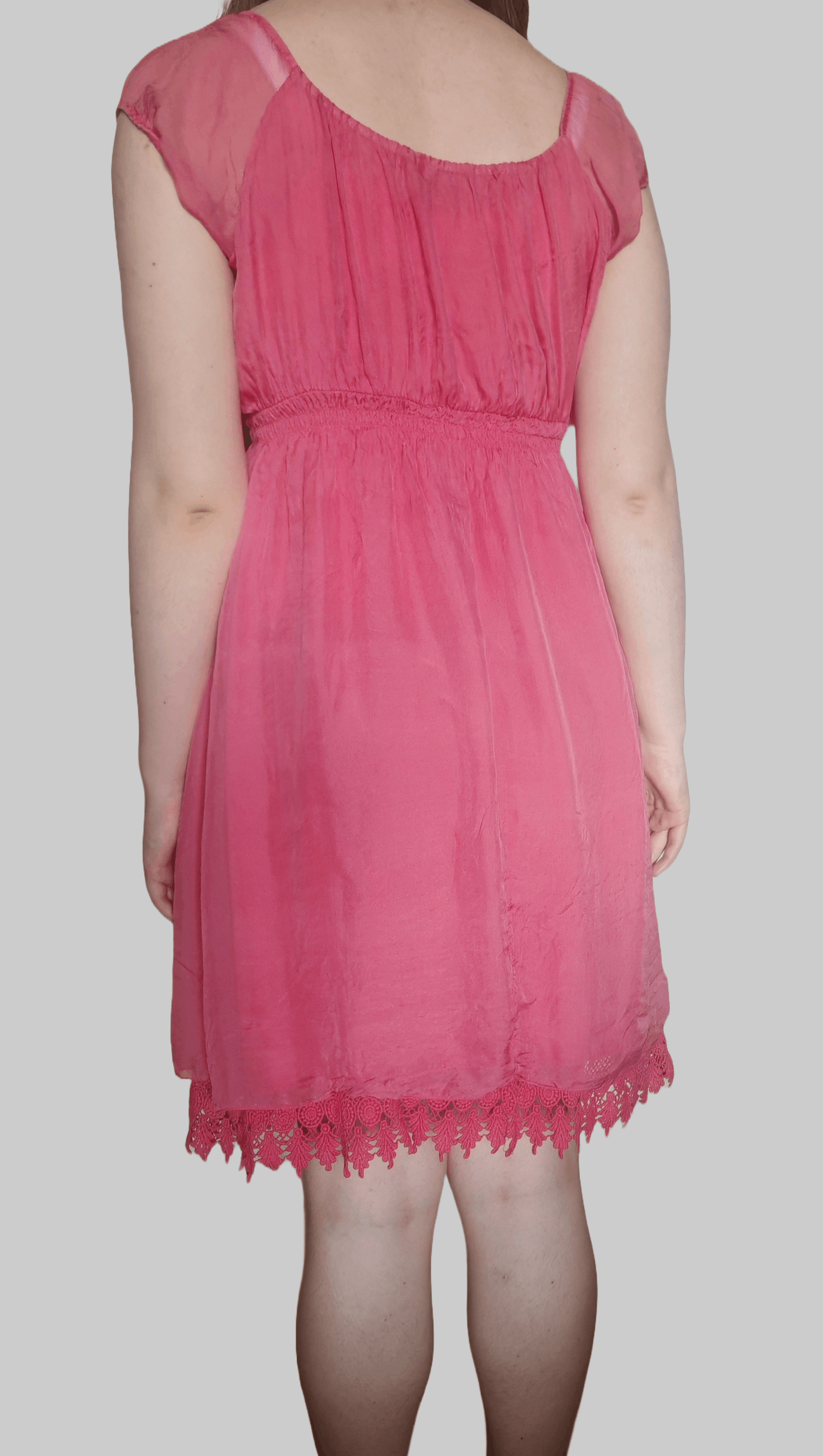 Vintage VTG Artigli Italian Silk Pink Babydoll Dress size M-L Y2K Size M / US 6-8 / IT 42-44 - 4 Thumbnail