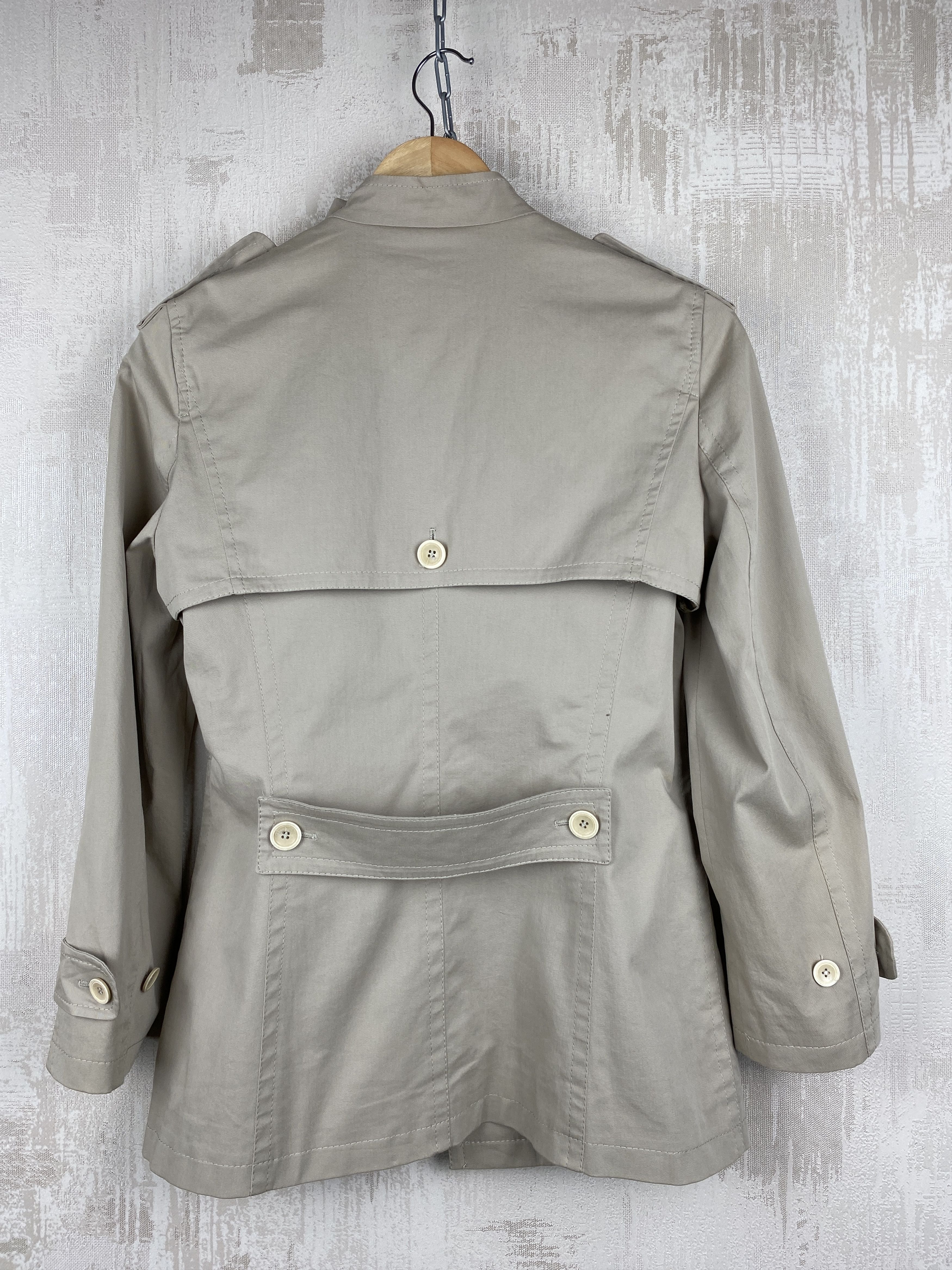 Designer × Dolce & Gabbana Dolce&Gabbana Cropped Trench Coat Leopard Lining Jacket Size XS / US 0-2 / IT 36-38 - 10 Thumbnail