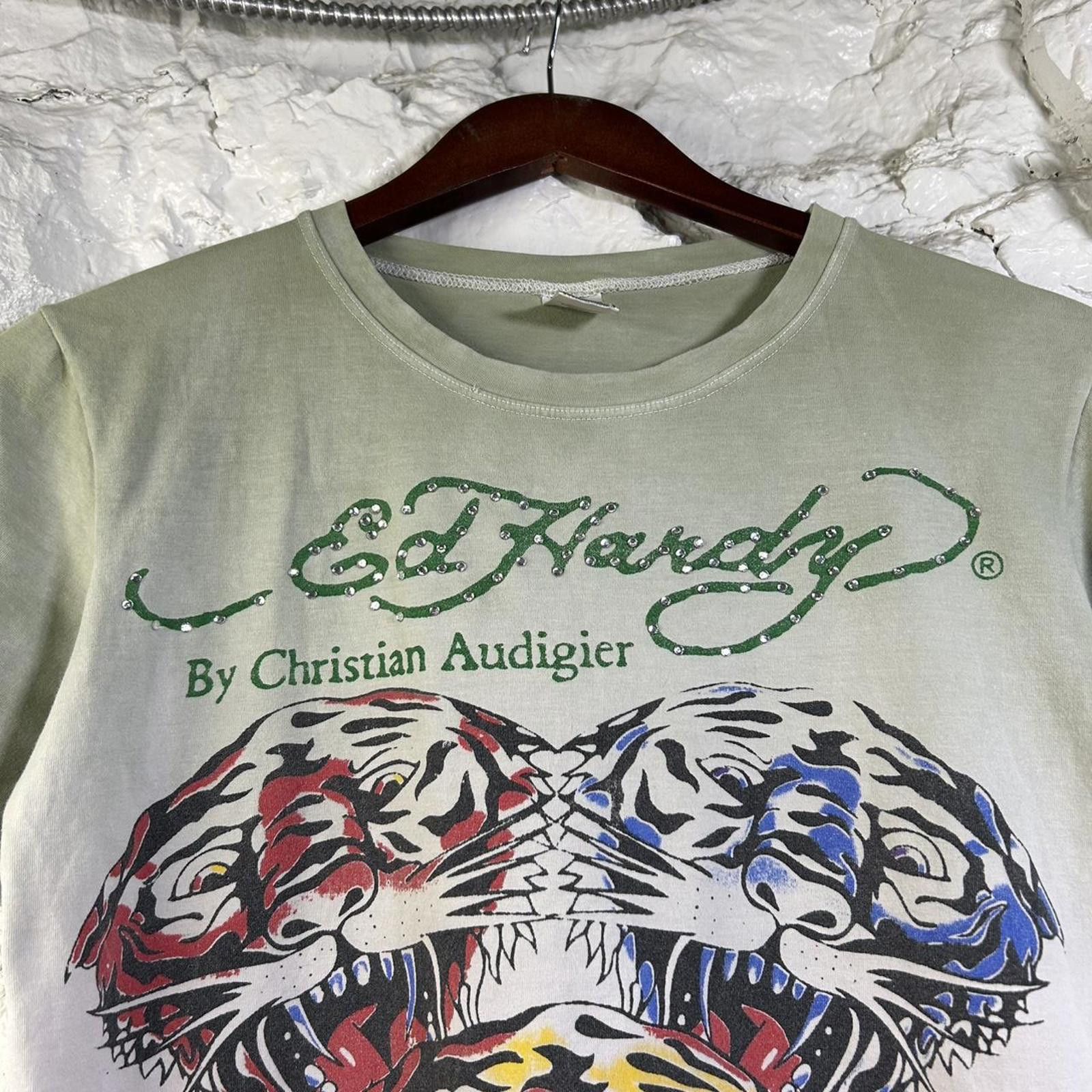 Ed Hardy Y2K Ed Hardy Swavorski Crystal Baby Tee Size Small Size S / US 4 / IT 40 - 1 Thumbnail