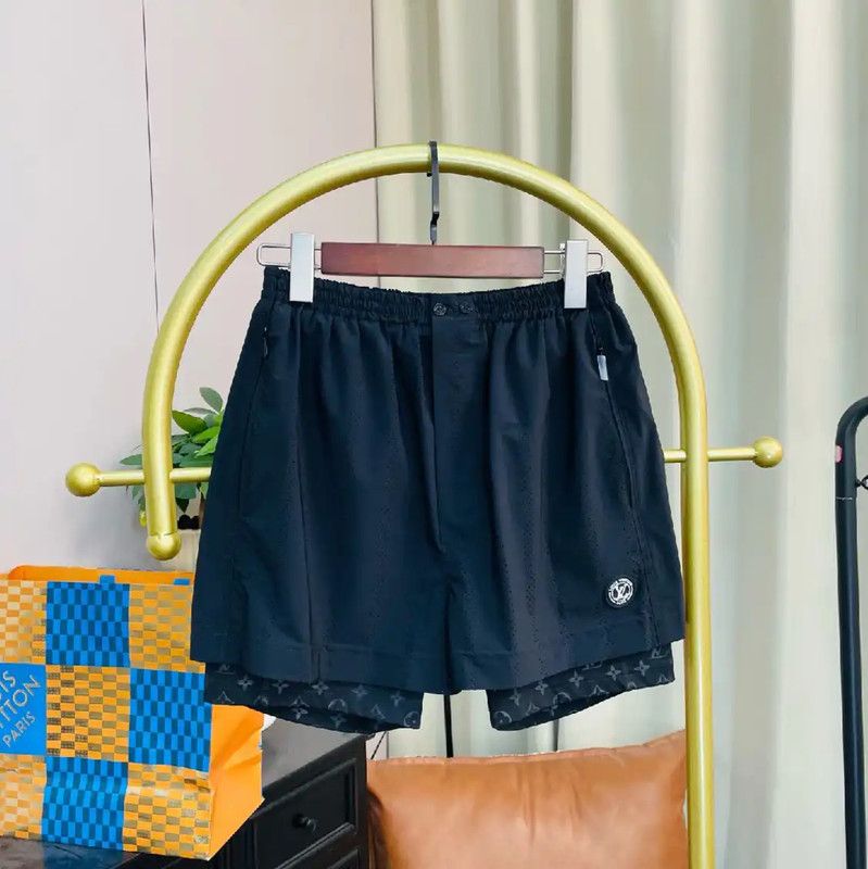 Louis Vuitton Louis Vuitton Black Nylon Women's Shorts 0089 Size 23" - 1 Thumbnail