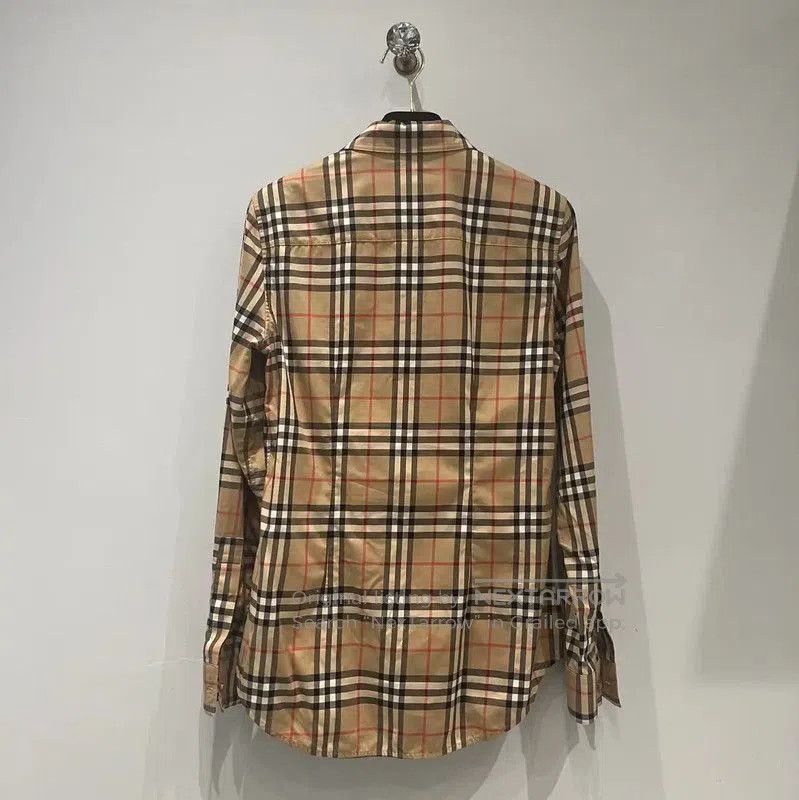Burberry Burberry Khaki Cotton Blend Long Sleeve Shirt. Size S / US 4 / IT 40 - 2 Thumbnail