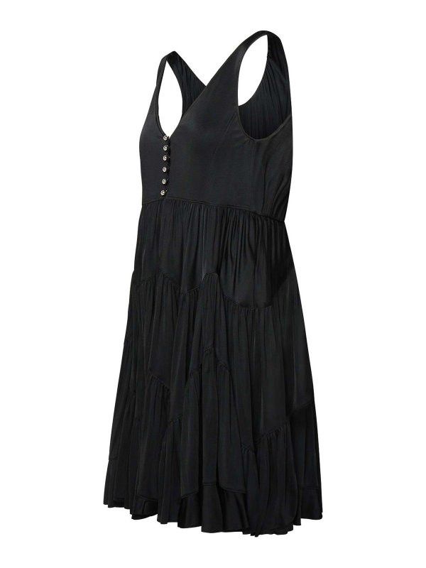 Lanvin o1y0326 Mini Dress in Black Size S / US 4 / IT 40 - 3 Thumbnail
