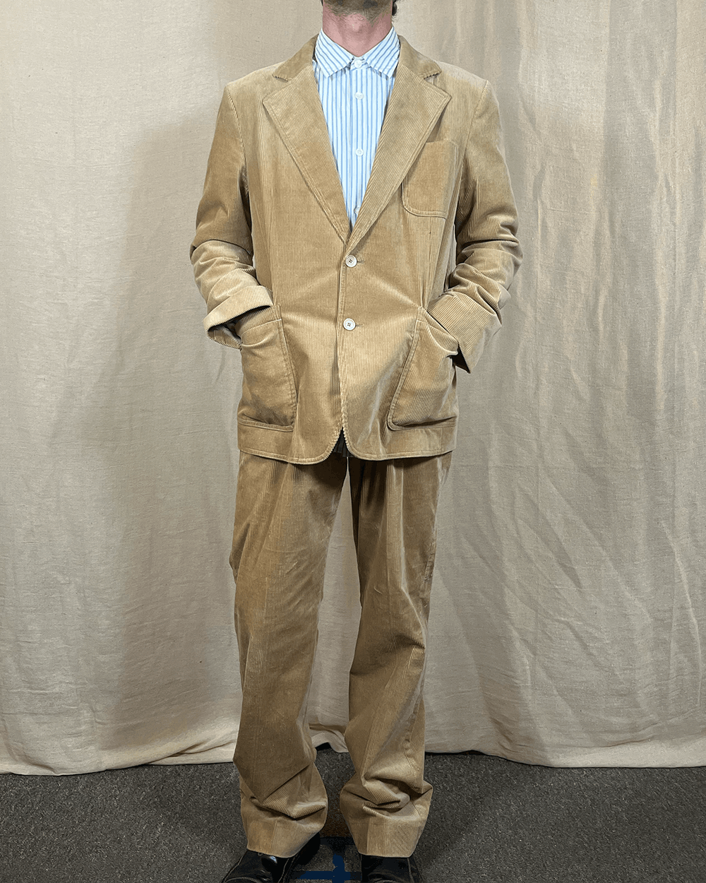 Acne Studios Acne Studios Tan Cord Suit Size 52R - 1 Thumbnail