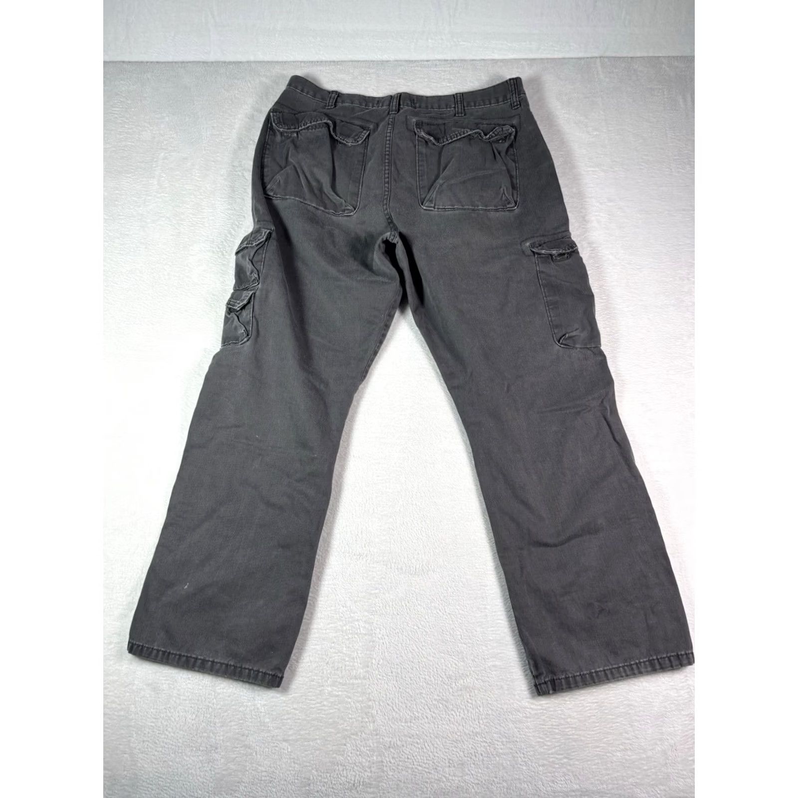 Wrangler Wrangler Jean Co. Cargo Hiking Camping Pants Gray Men's 36x30 Cargo Pocket 5-Pocket Regular Straight Jeans Mens Release: 36x30 Size US 36 / EU 52 - 2 Thumbnail