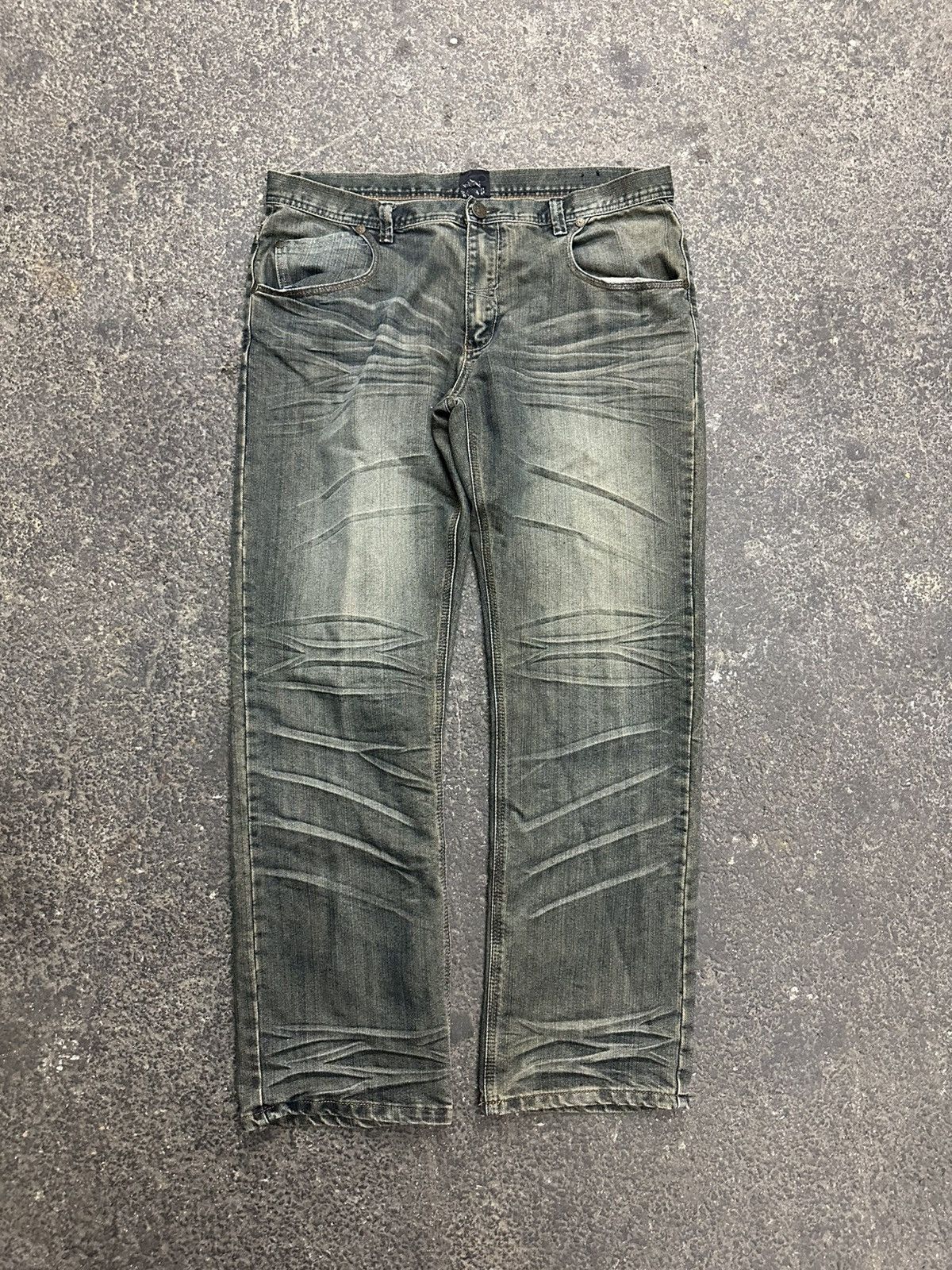 Designer Y2K raw blue flap pockets jeans Size US 38 / EU 54 - 7 Thumbnail