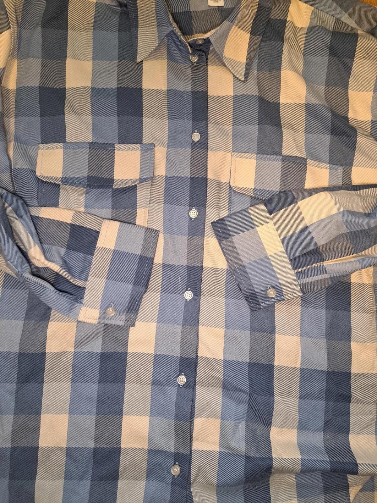 H&M H&M Button Down Shirt Womens Large Check Blue Long Sleeve Size L / US 10 / IT 46 - 6 Thumbnail