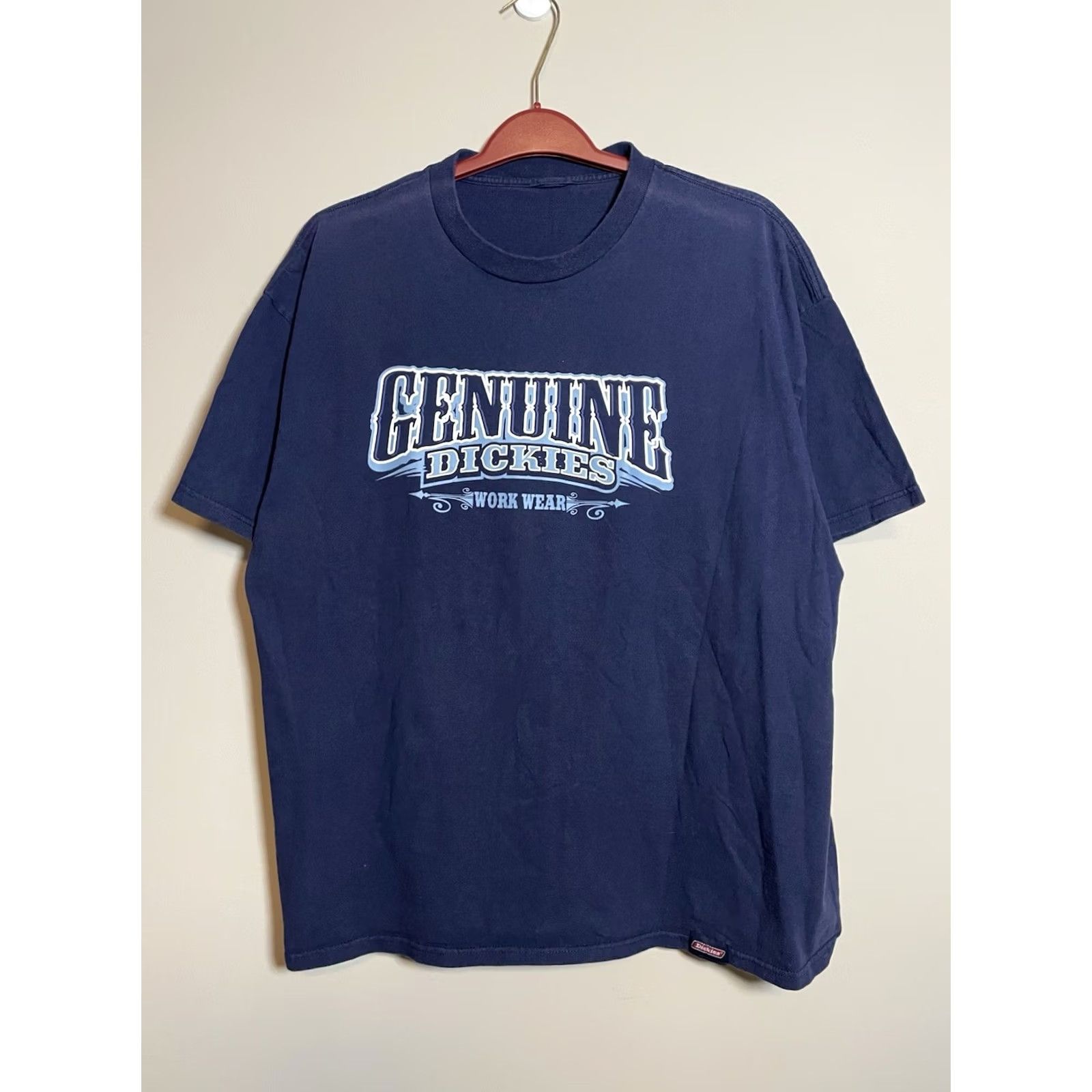 Dickies Dickies Men's XL Dark Blue Cotton T-Shirt Crew Neck Short Sleeve Regular Fit Size US XL / EU 56 / 4 - 2 Thumbnail