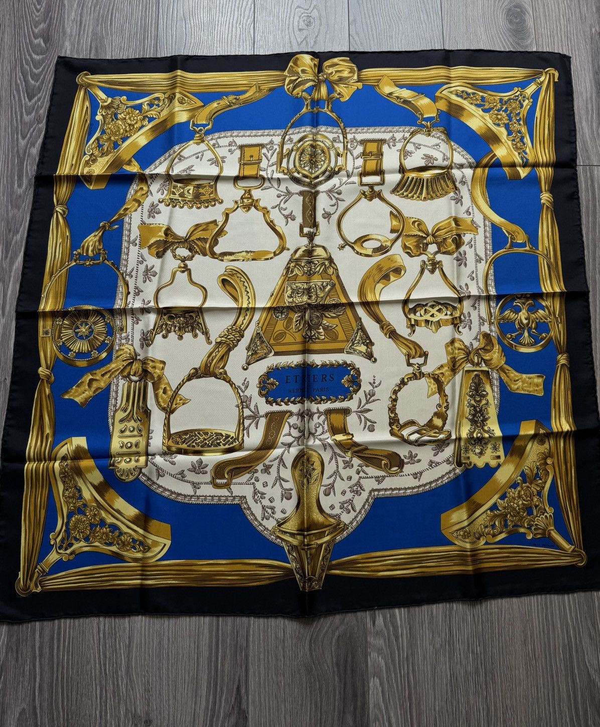 Hermes Hermès Etriers silk scarf by Françoise de la Perrière 1964y Size ONE SIZE - 1 Thumbnail