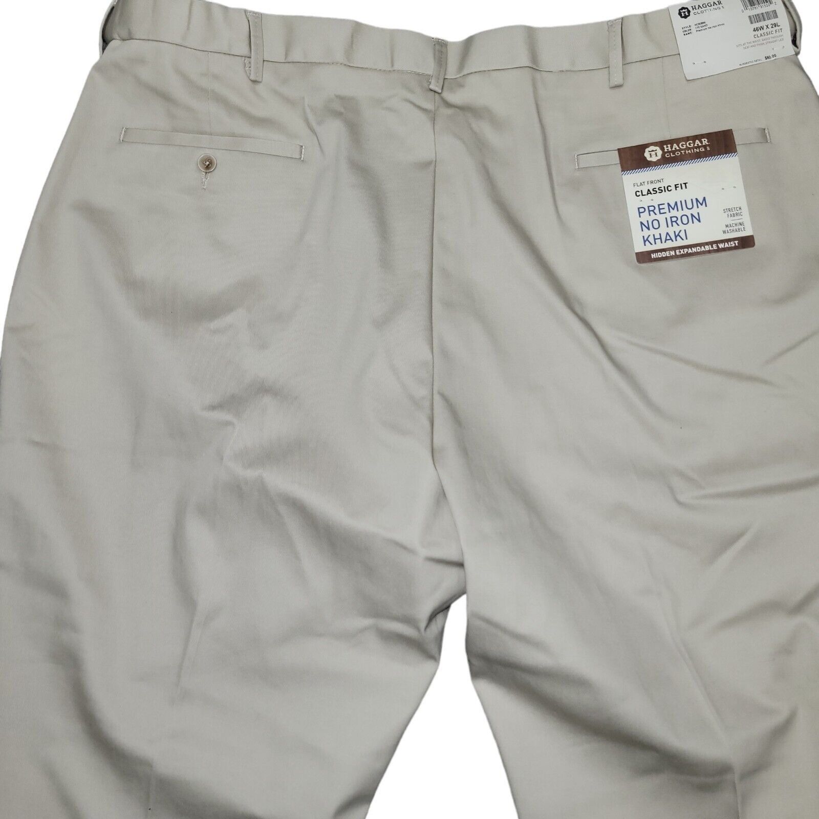 Men's Haggar Classic Fit No-Iron Khaki Size N