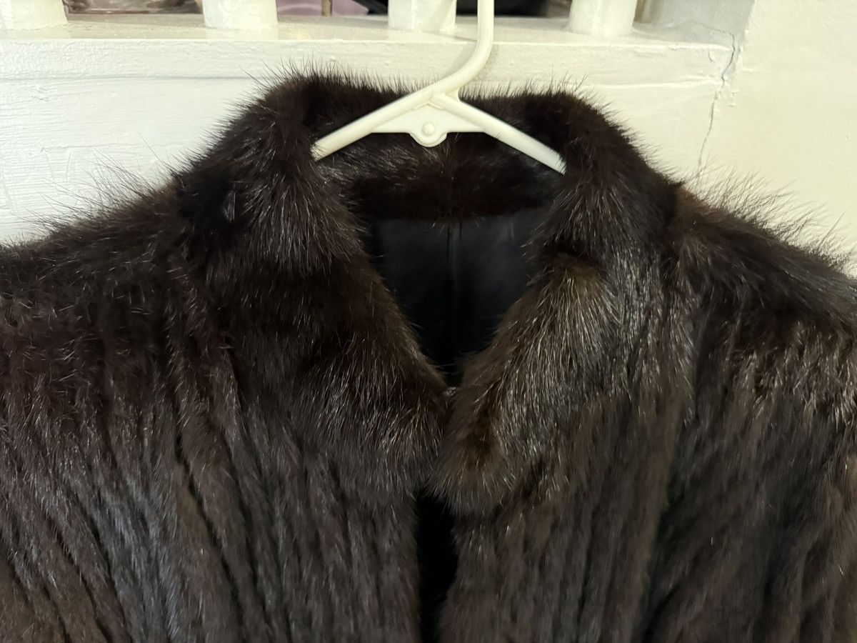 Other Brown vintage old french mink fur jacket with black lining Size XL / US 12-14 / IT 48-50 - 5 Thumbnail